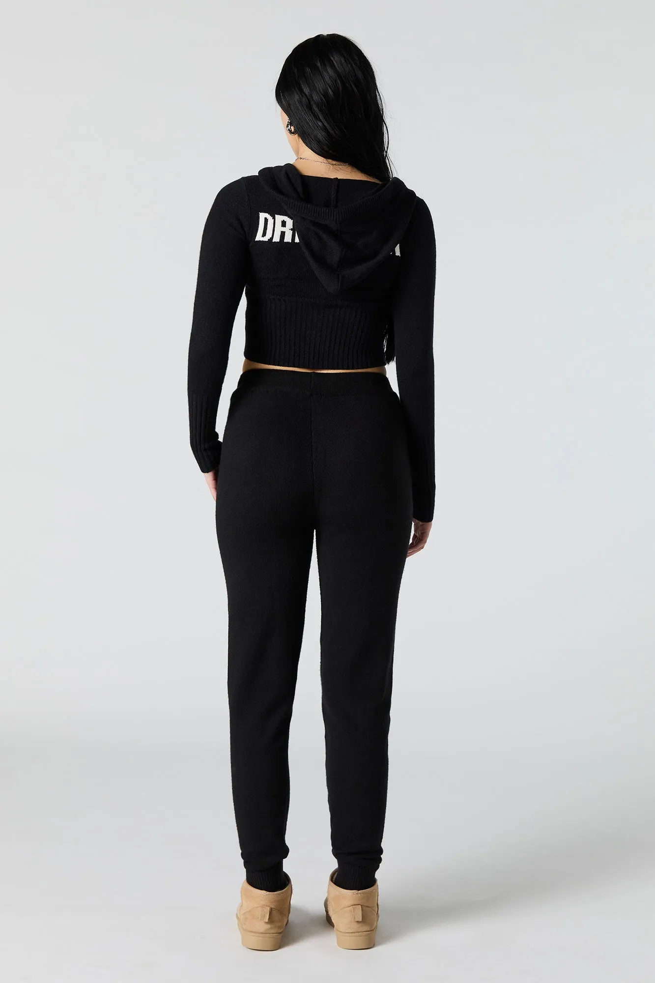 Jogger en tricot à taille coulissante