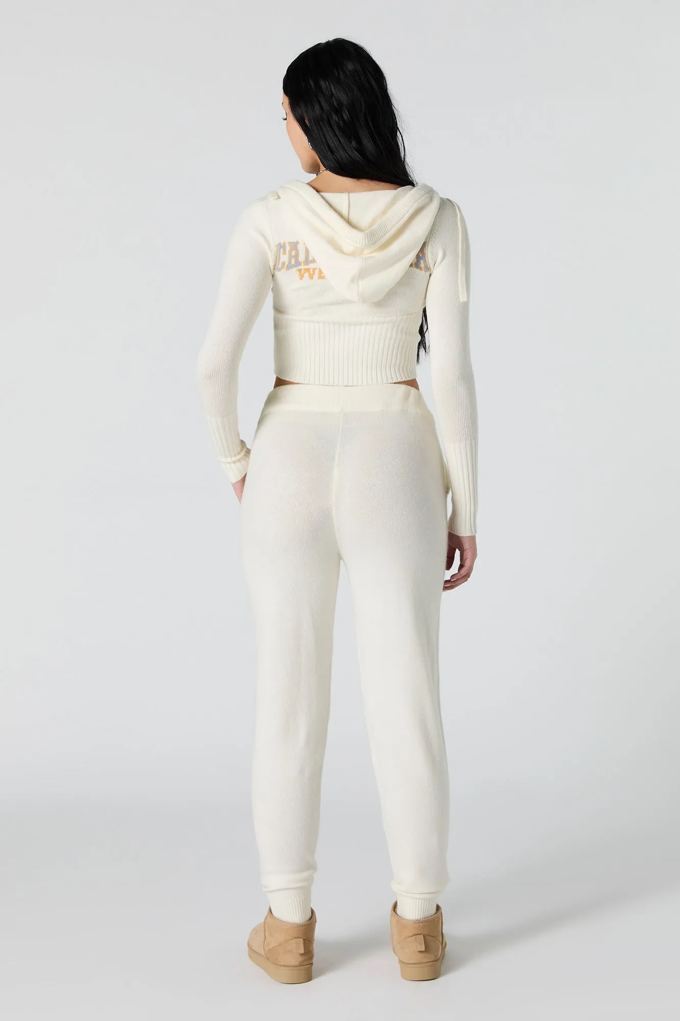 Jogger en tricot à taille coulissante