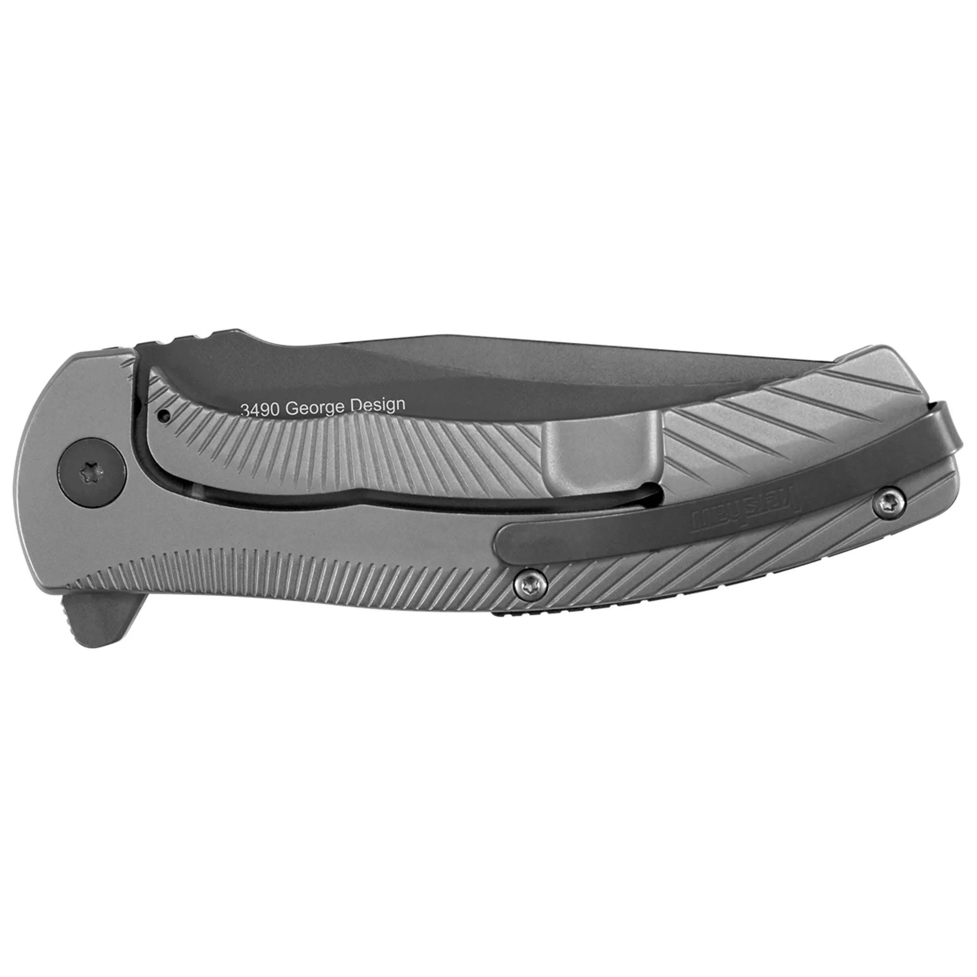 Kershaw Pocket Knife - Seguin Drop Point Plain Edge Steel Blade Frame Lock | KW3490