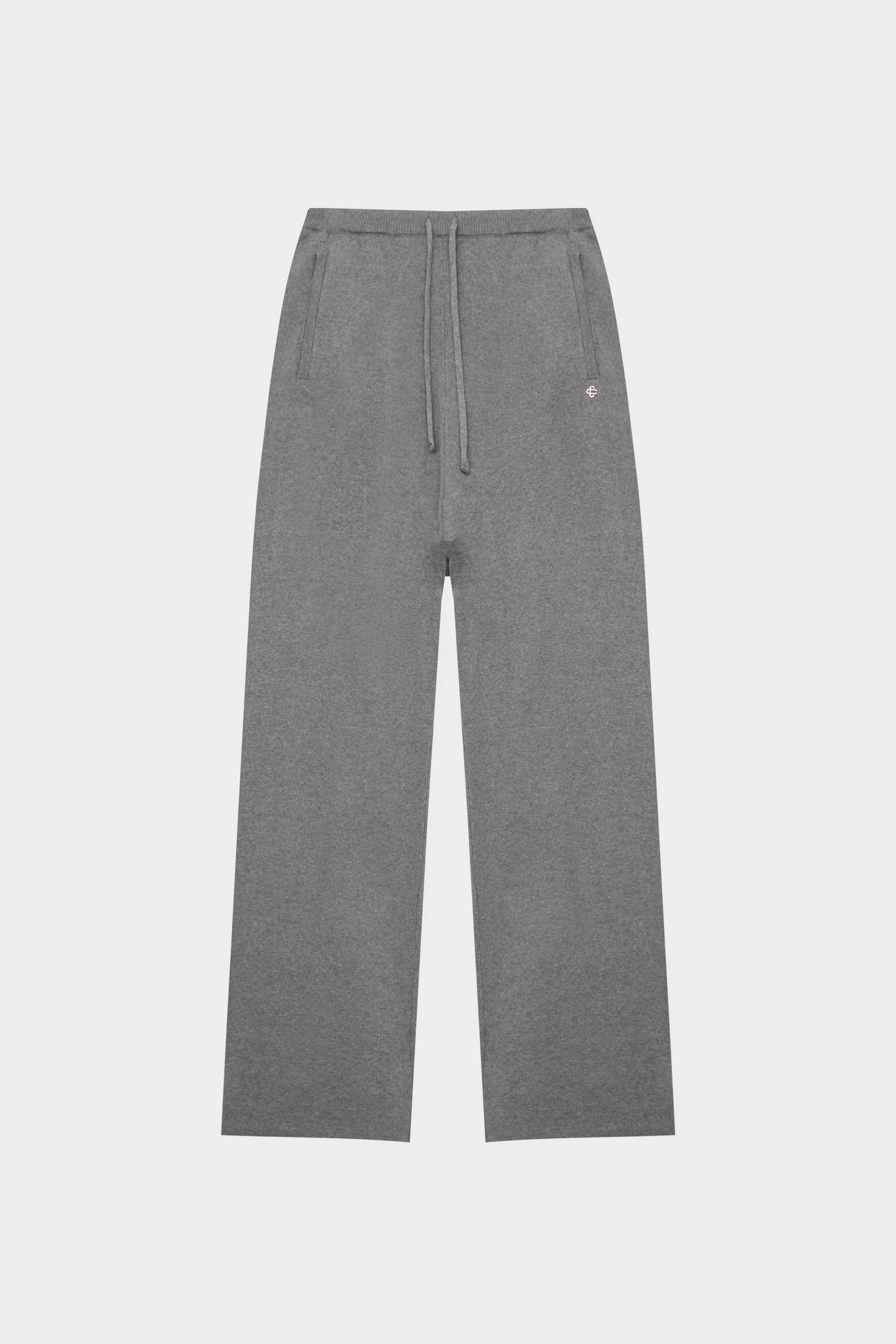 KNITTED RELAXED JOGGERS - GREY MARL
