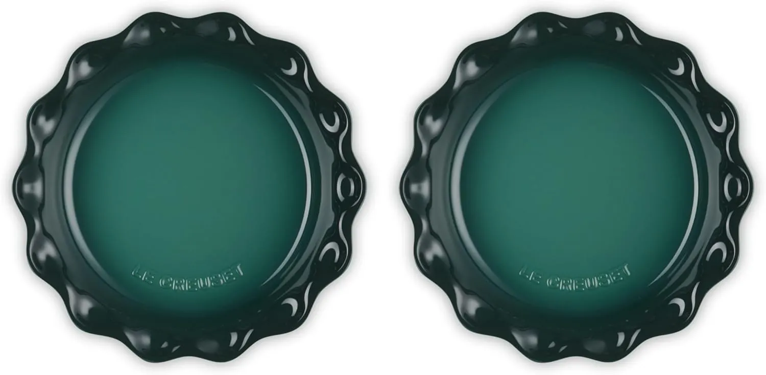 Le Creuset Set of 2 - 9" Heritage Fluted Pie Dish - Artichaut