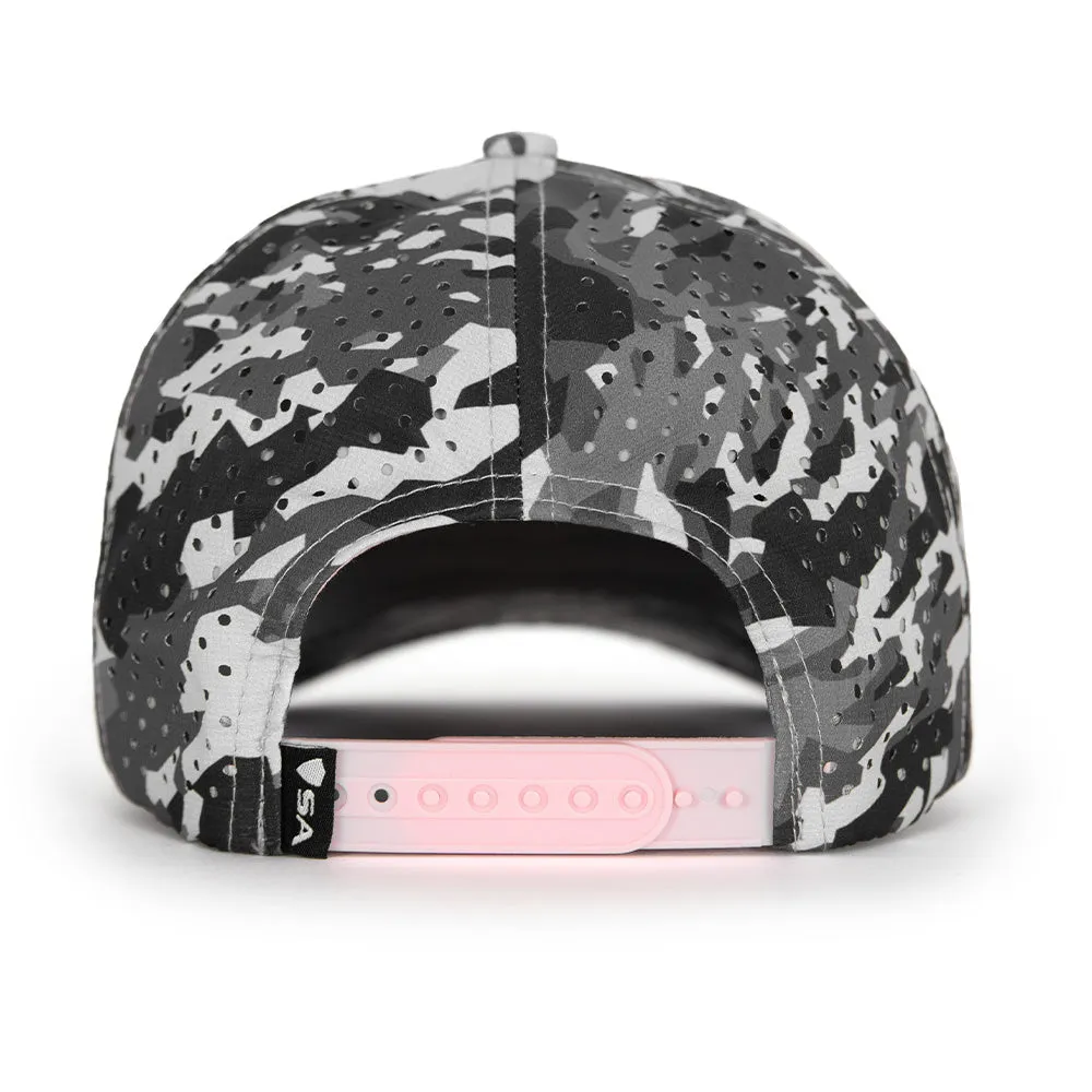Limited Edition Performance Snapback | Pink Battle | Geo-Camo | Grey