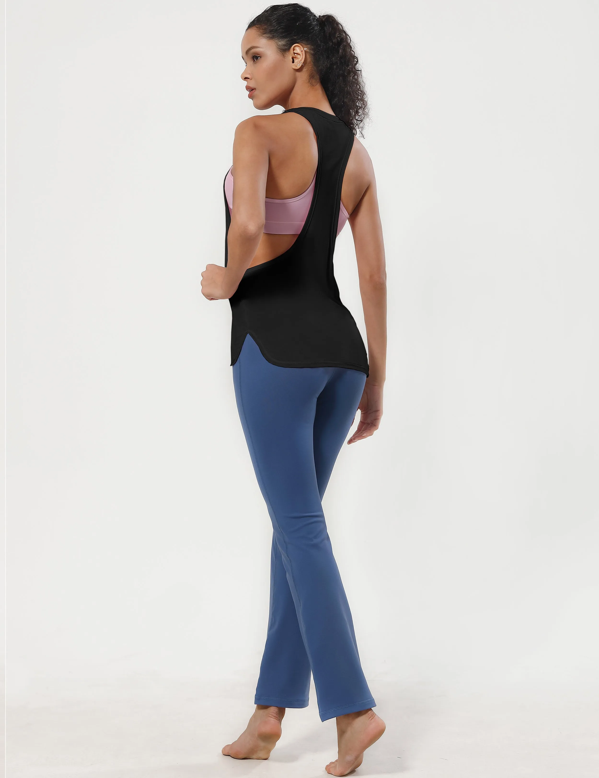Low Cut Loose Fit Tank Top black ins_Golf