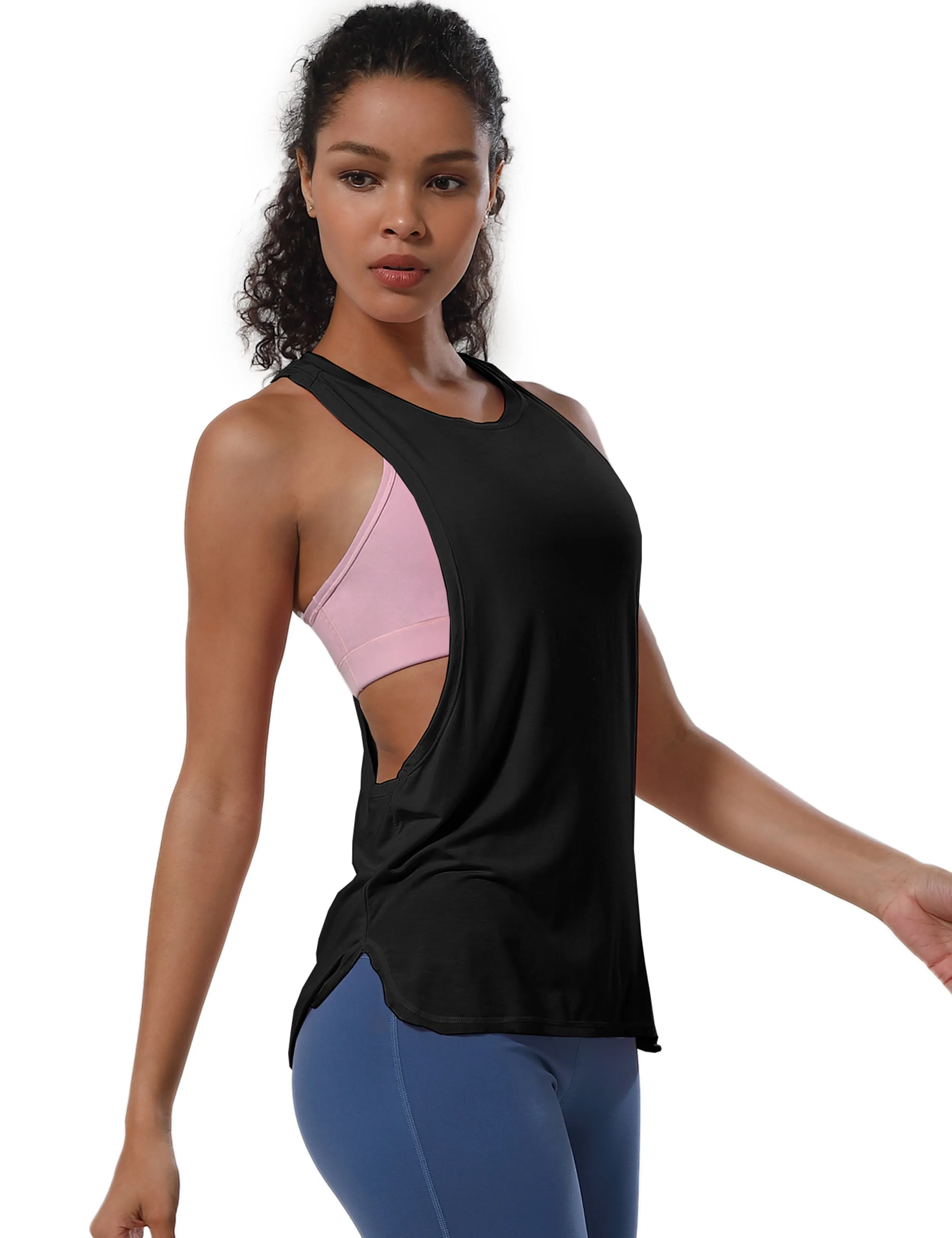 Low Cut Loose Fit Tank Top black_Golf