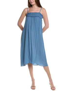 Maison Maar Smocked Neck Midi Dress