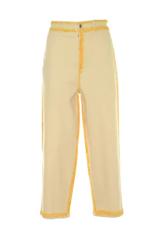 Marni Contrasting-Trim Straight Leg Pants