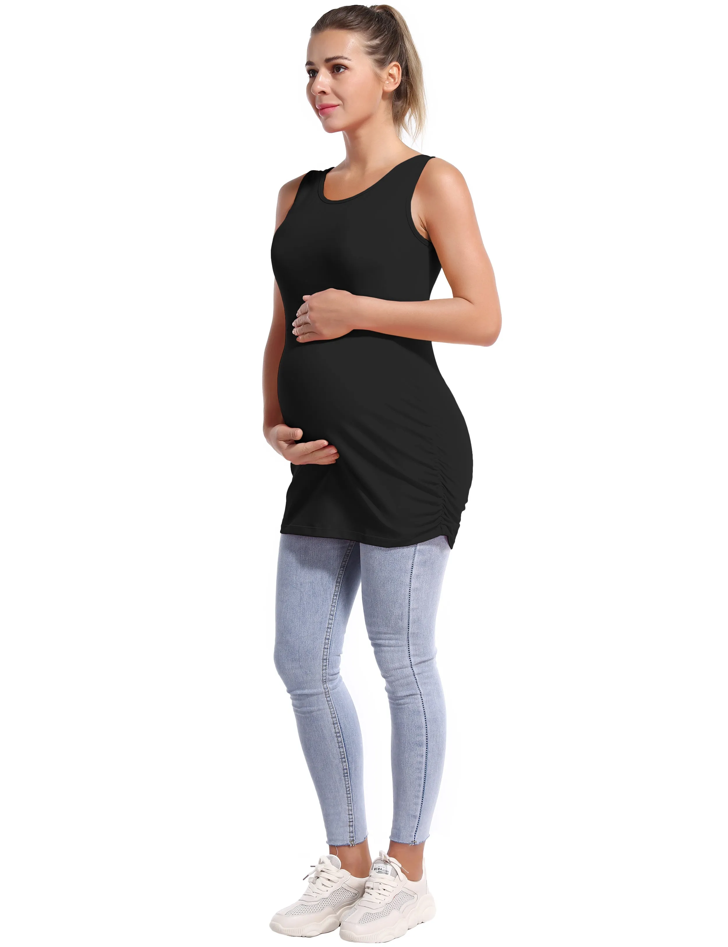 Maternity Side Shirred Tank Top black_Golf