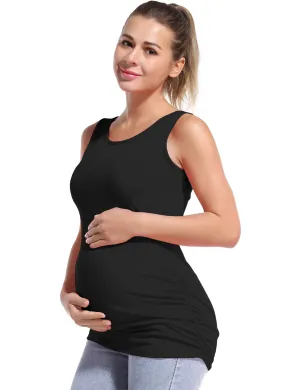 Maternity Side Shirred Tank Top black_Golf