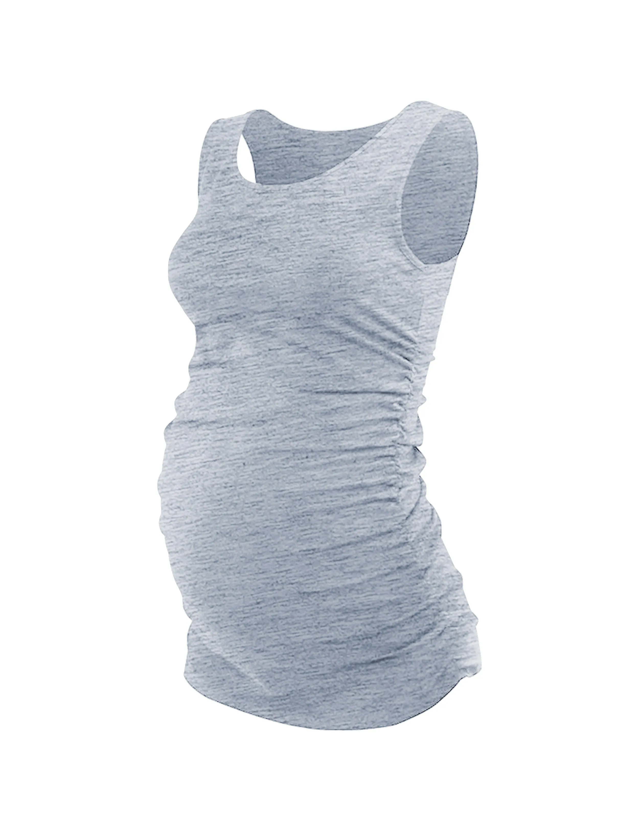 Maternity Side Shirred Tank Top heathergray_Golf