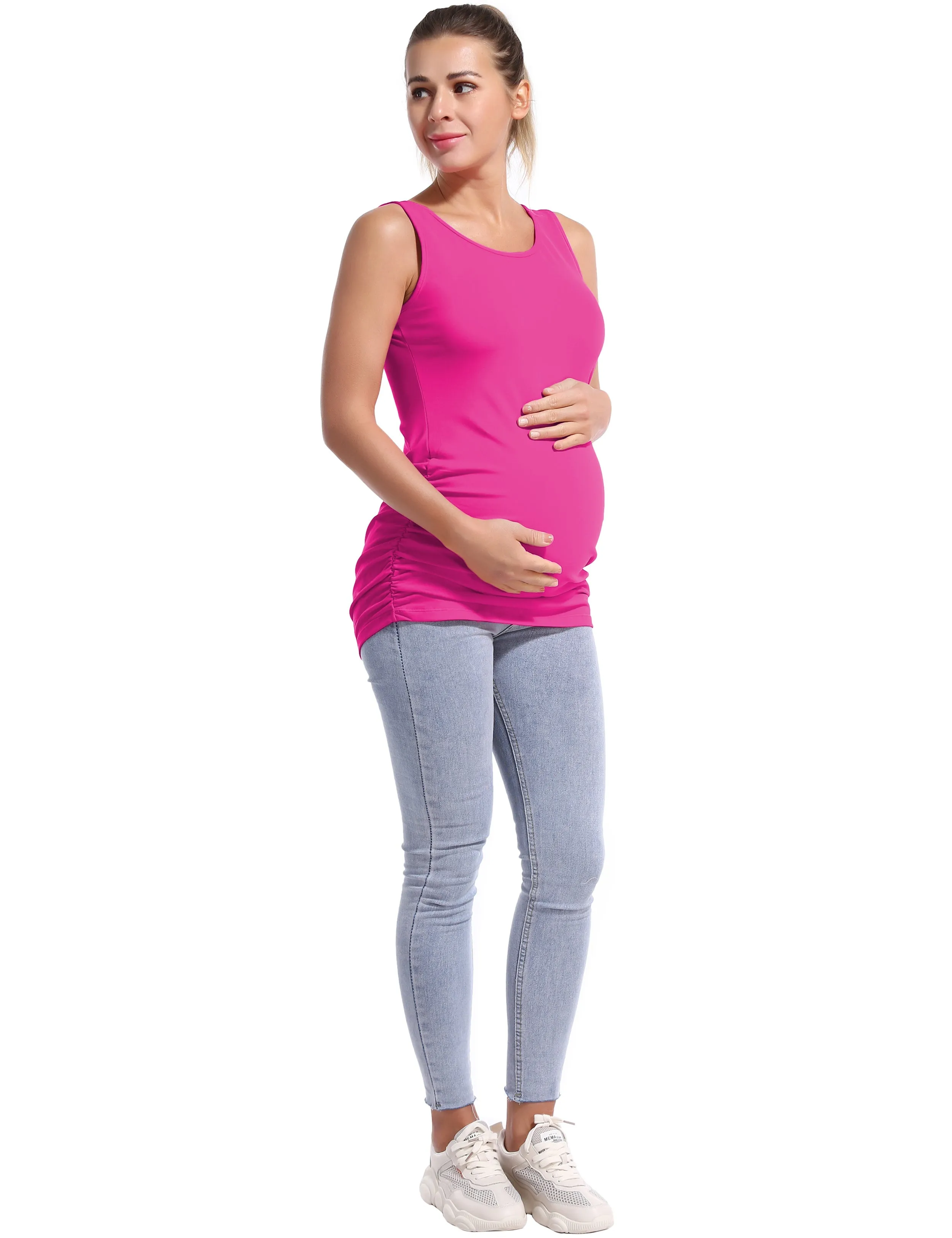 Maternity Side Shirred Tank Top magenta_Golf