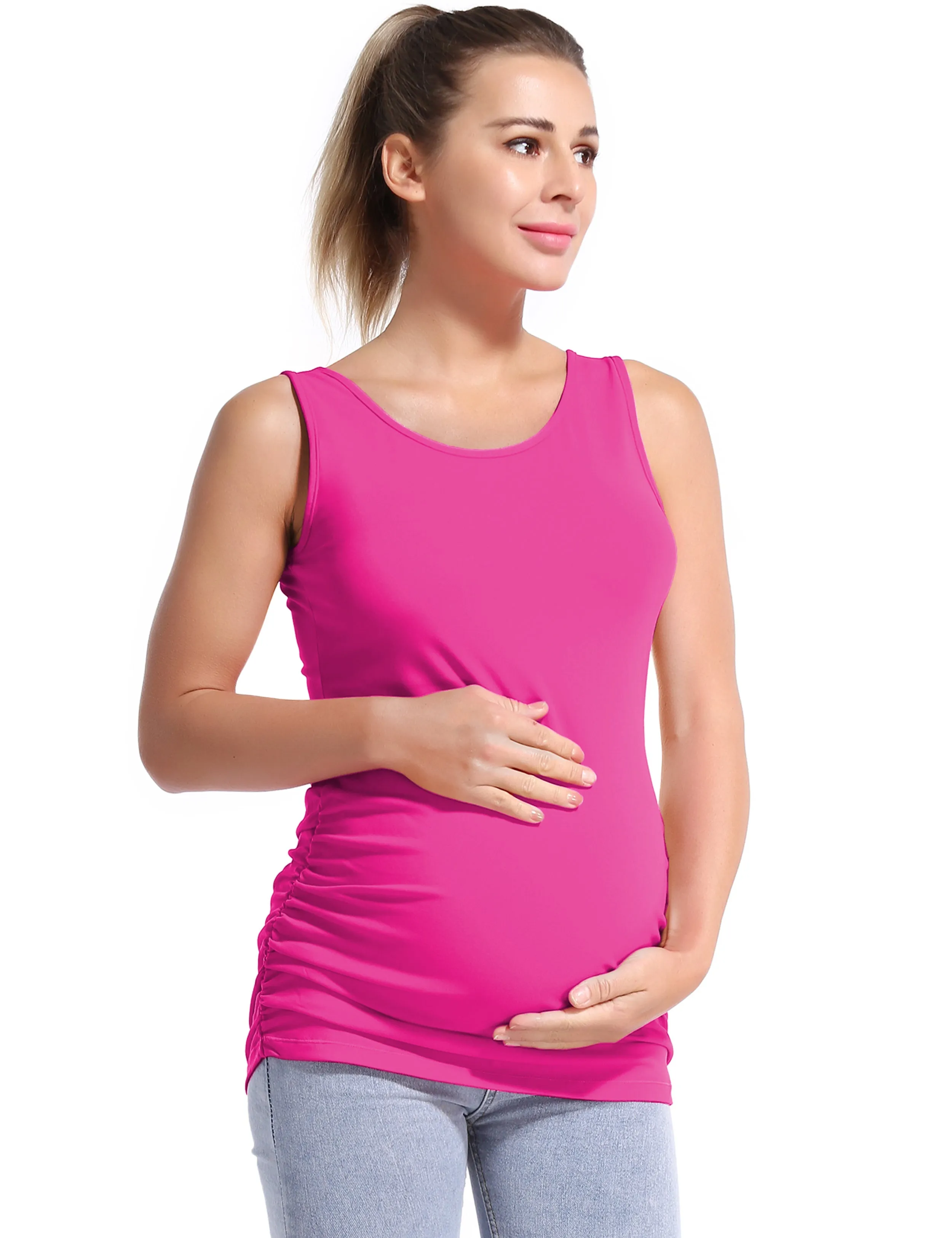 Maternity Side Shirred Tank Top magenta_Golf