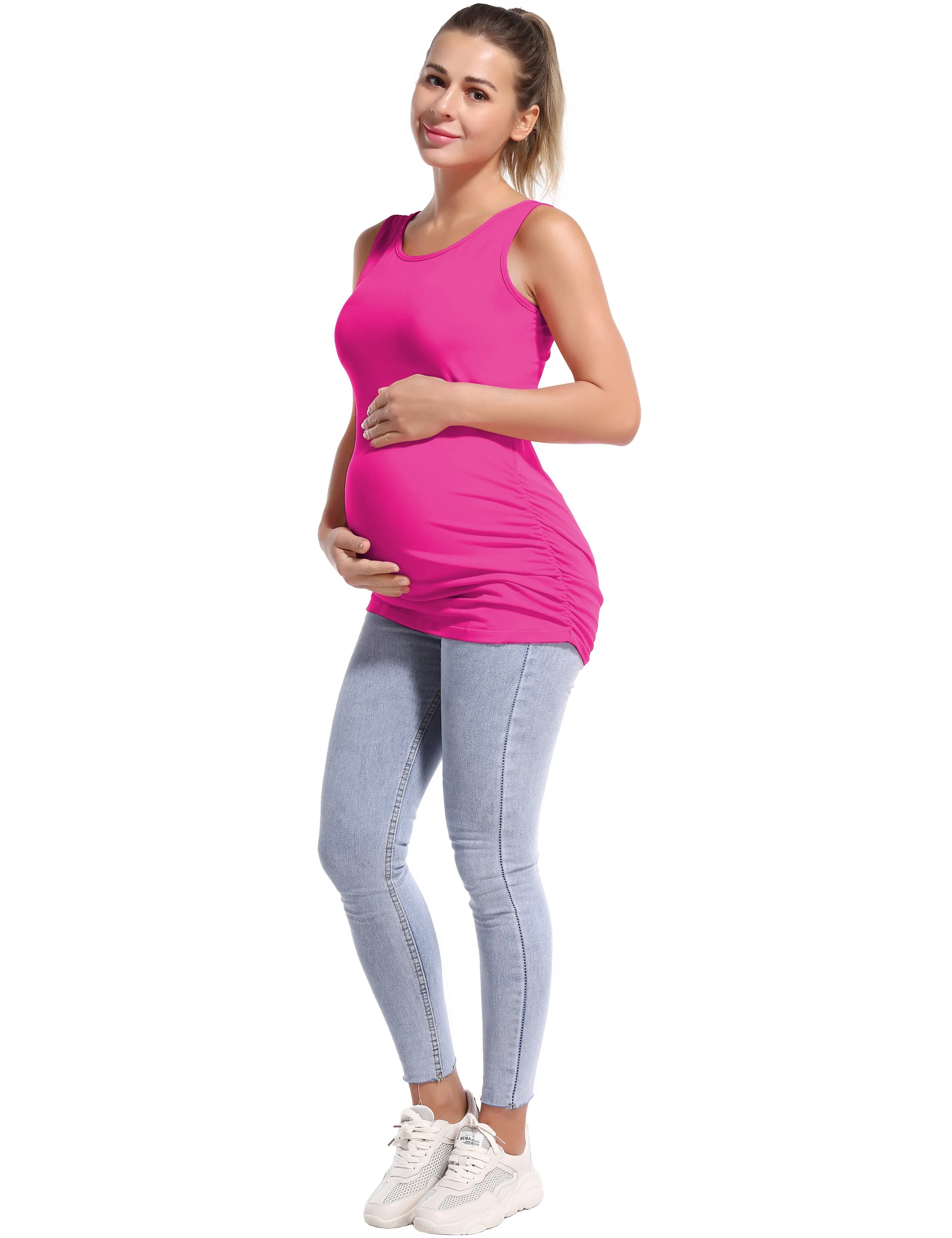 Maternity Side Shirred Tank Top magenta_Golf