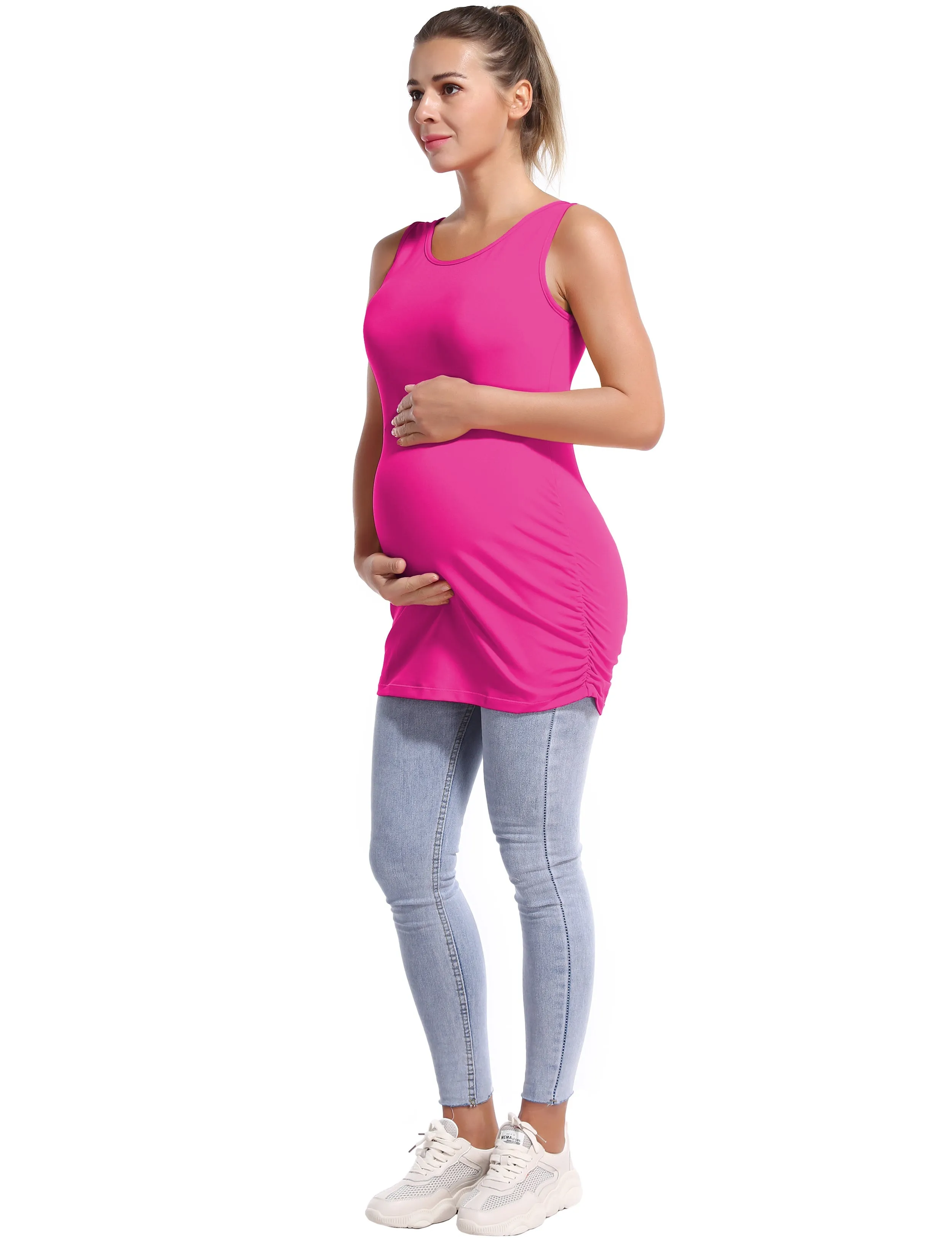 Maternity Side Shirred Tank Top magenta_Golf
