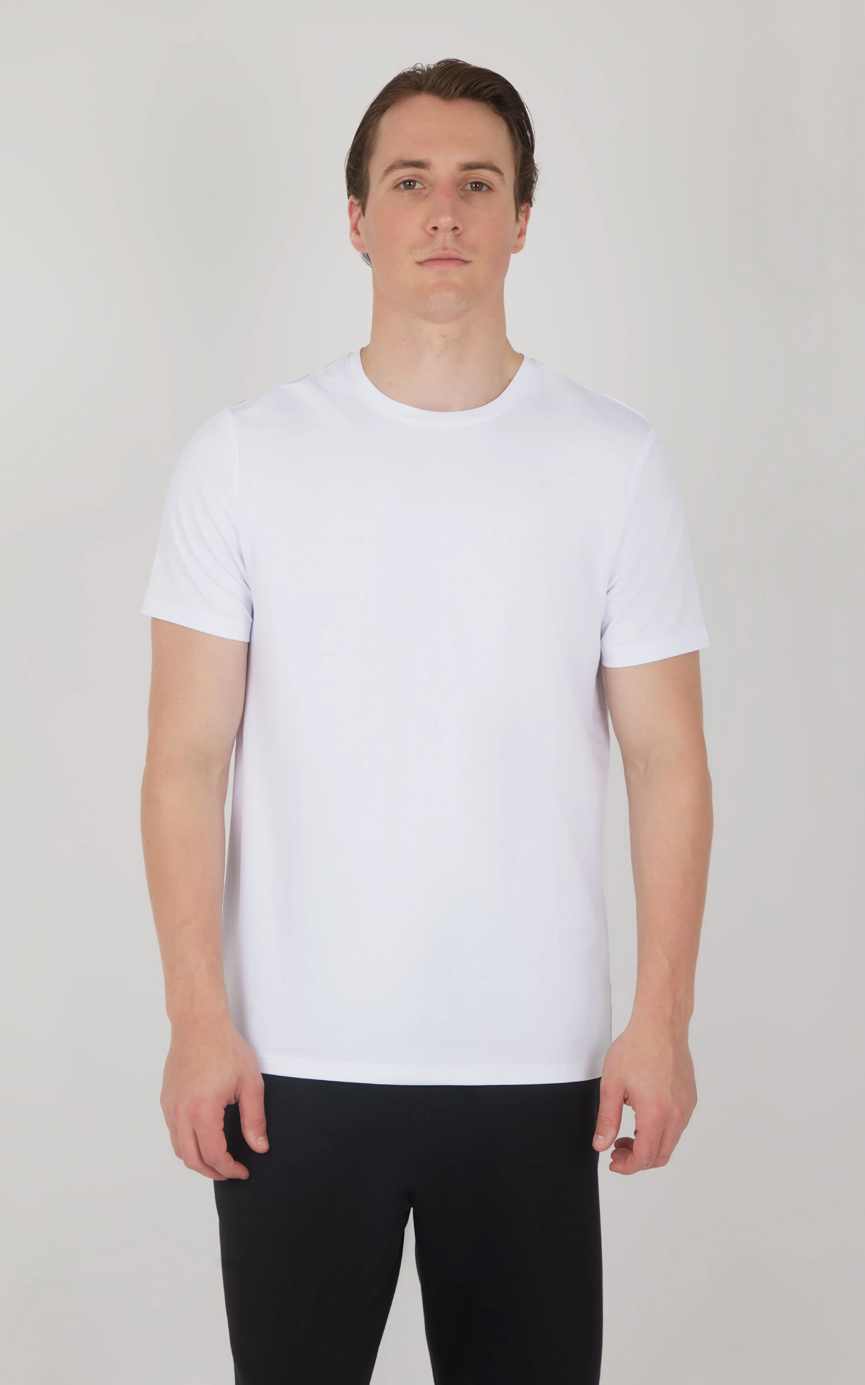Men's Pique Track Short Sleeve Crew Neck T-Shirt