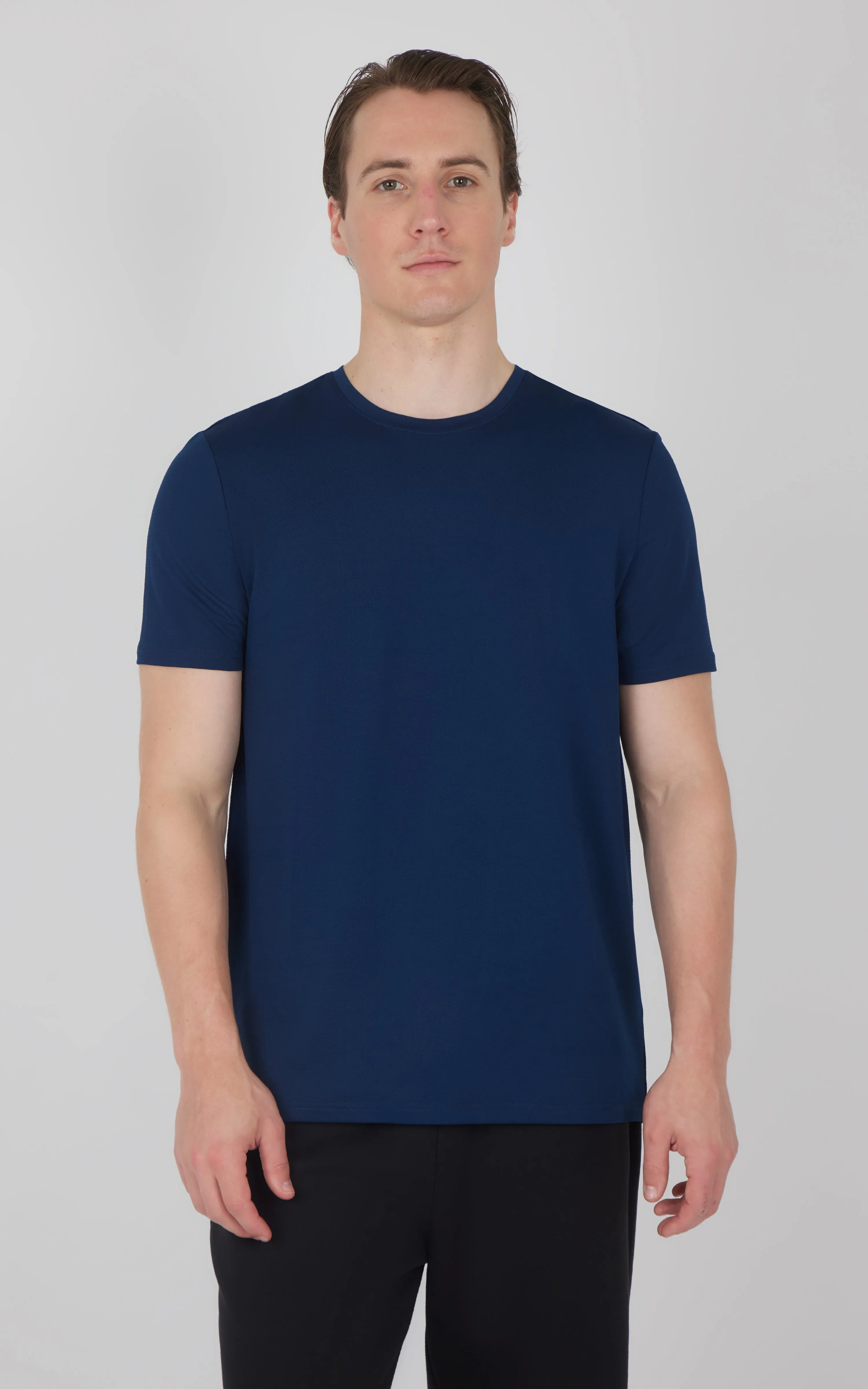 Men's Pique Track Short Sleeve Crew Neck T-Shirt
