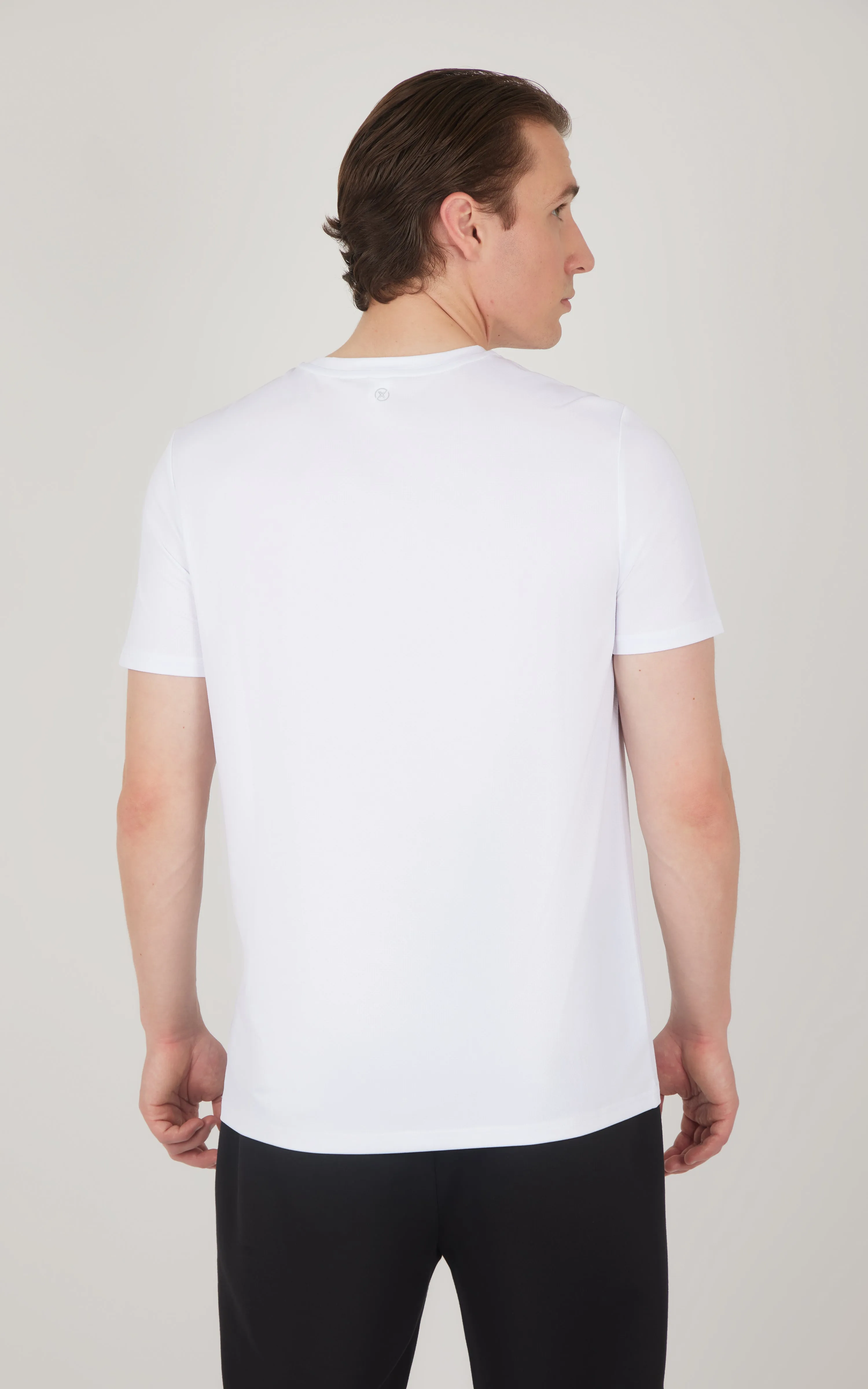 Men's Pique Track Short Sleeve Crew Neck T-Shirt