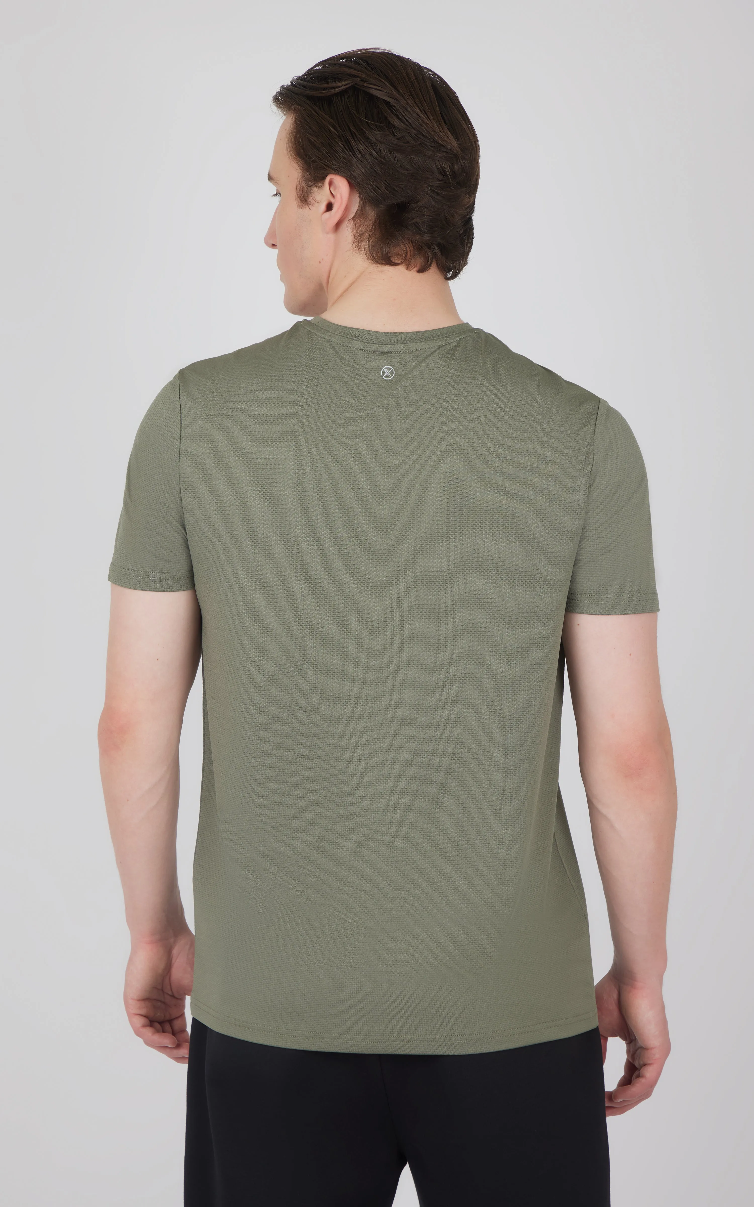 Men's Pique Track Short Sleeve Crew Neck T-Shirt