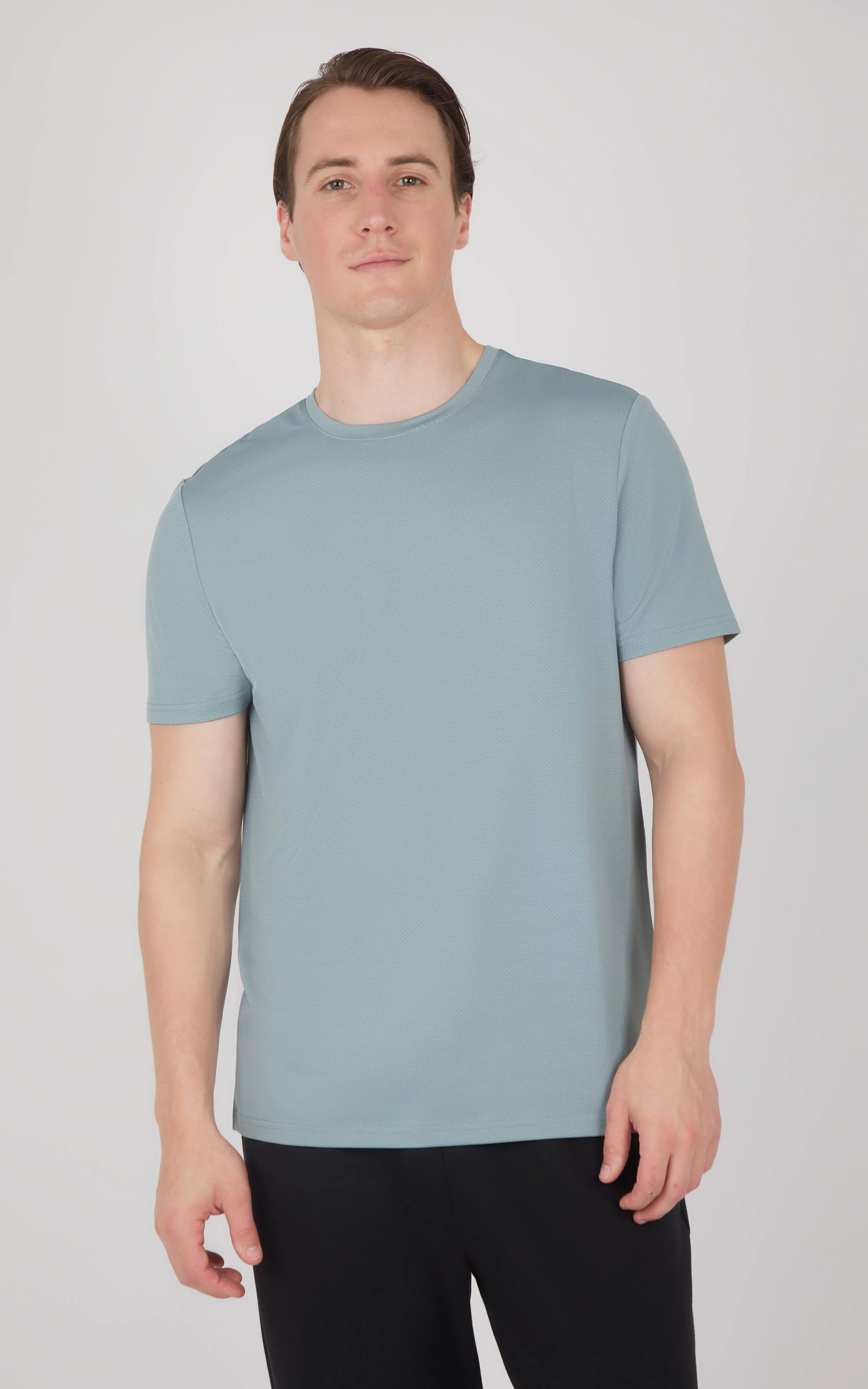 Men's Pique Track Short Sleeve Crew Neck T-Shirt