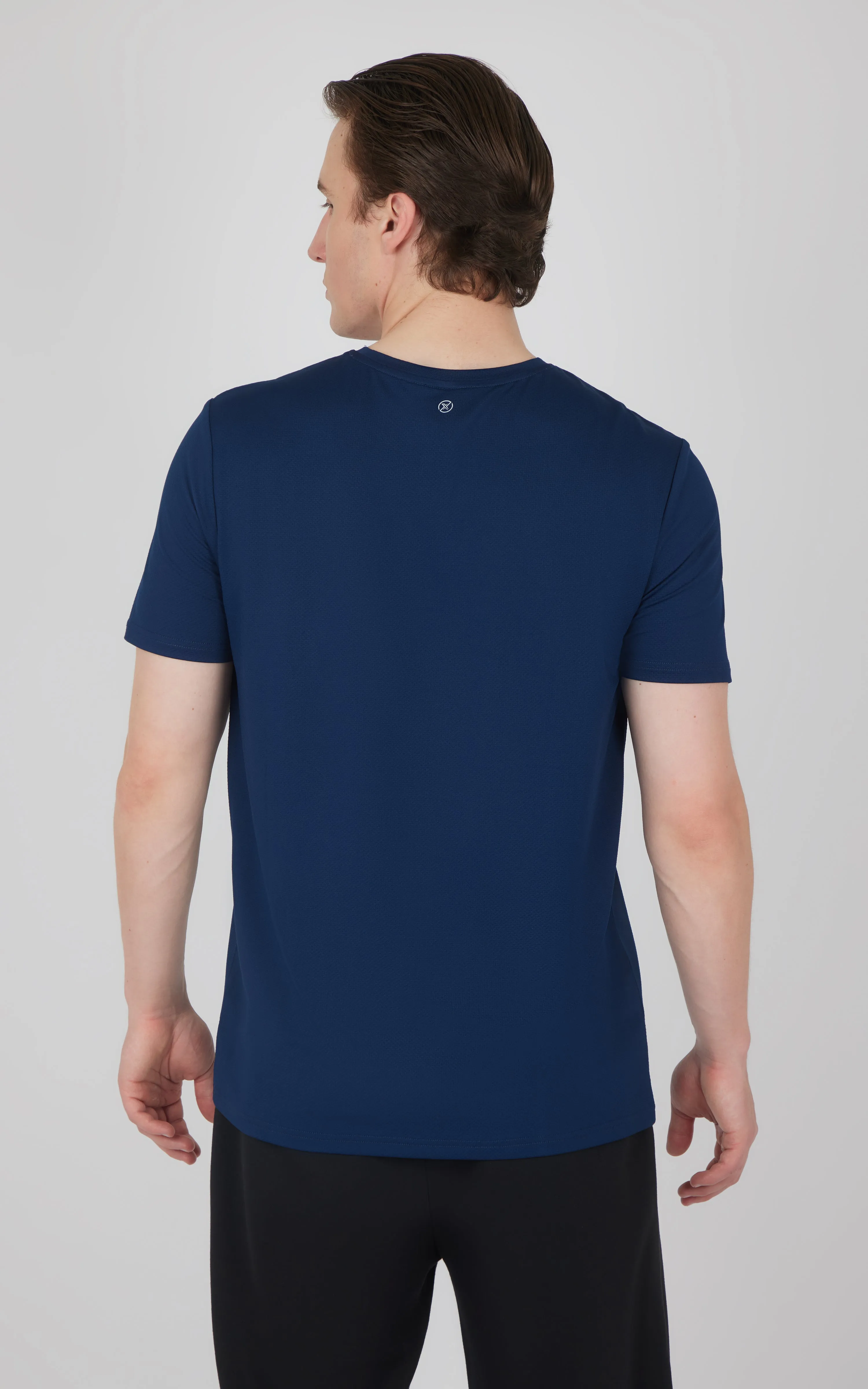 Men's Pique Track Short Sleeve Crew Neck T-Shirt
