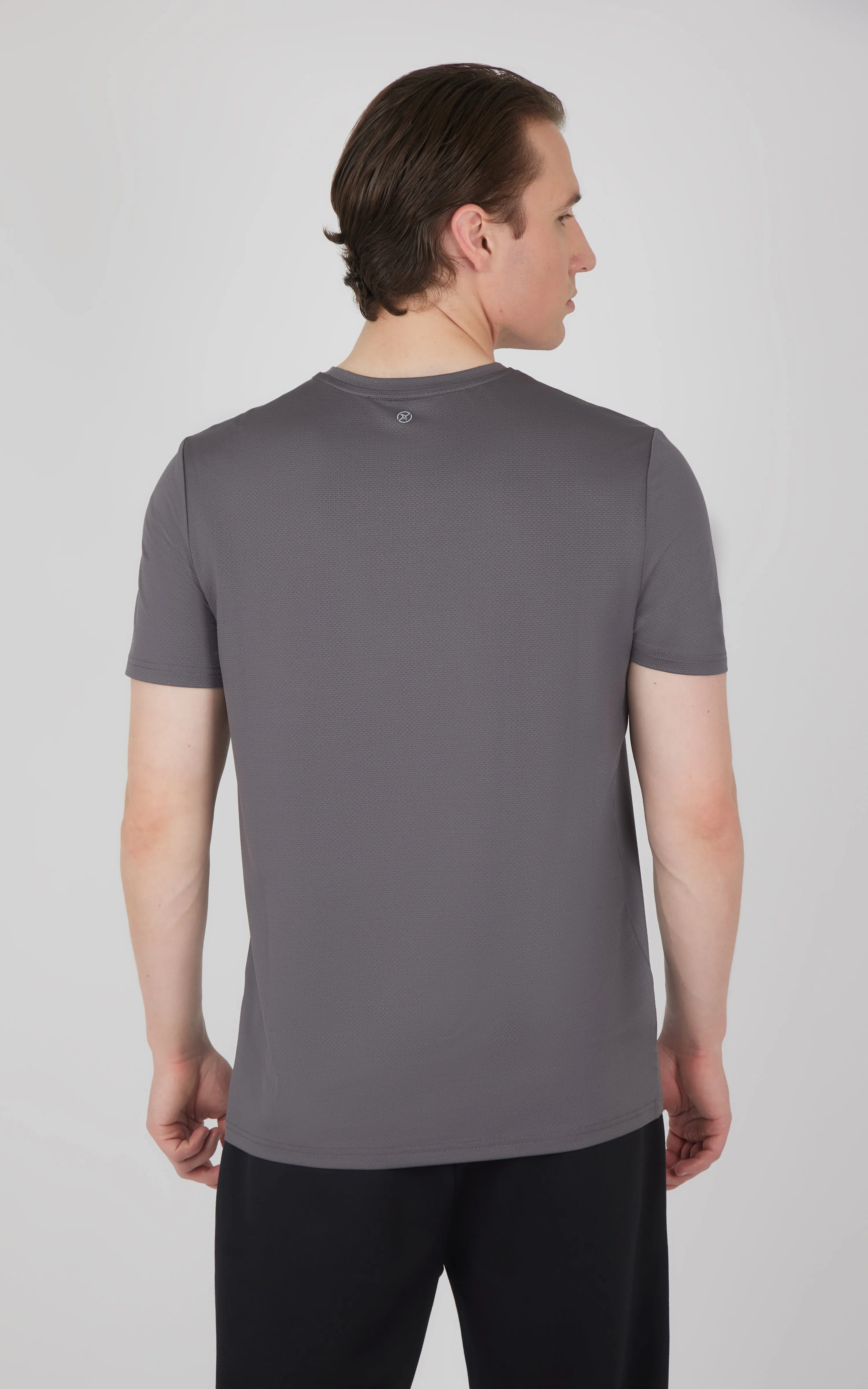 Men's Pique Track Short Sleeve Crew Neck T-Shirt