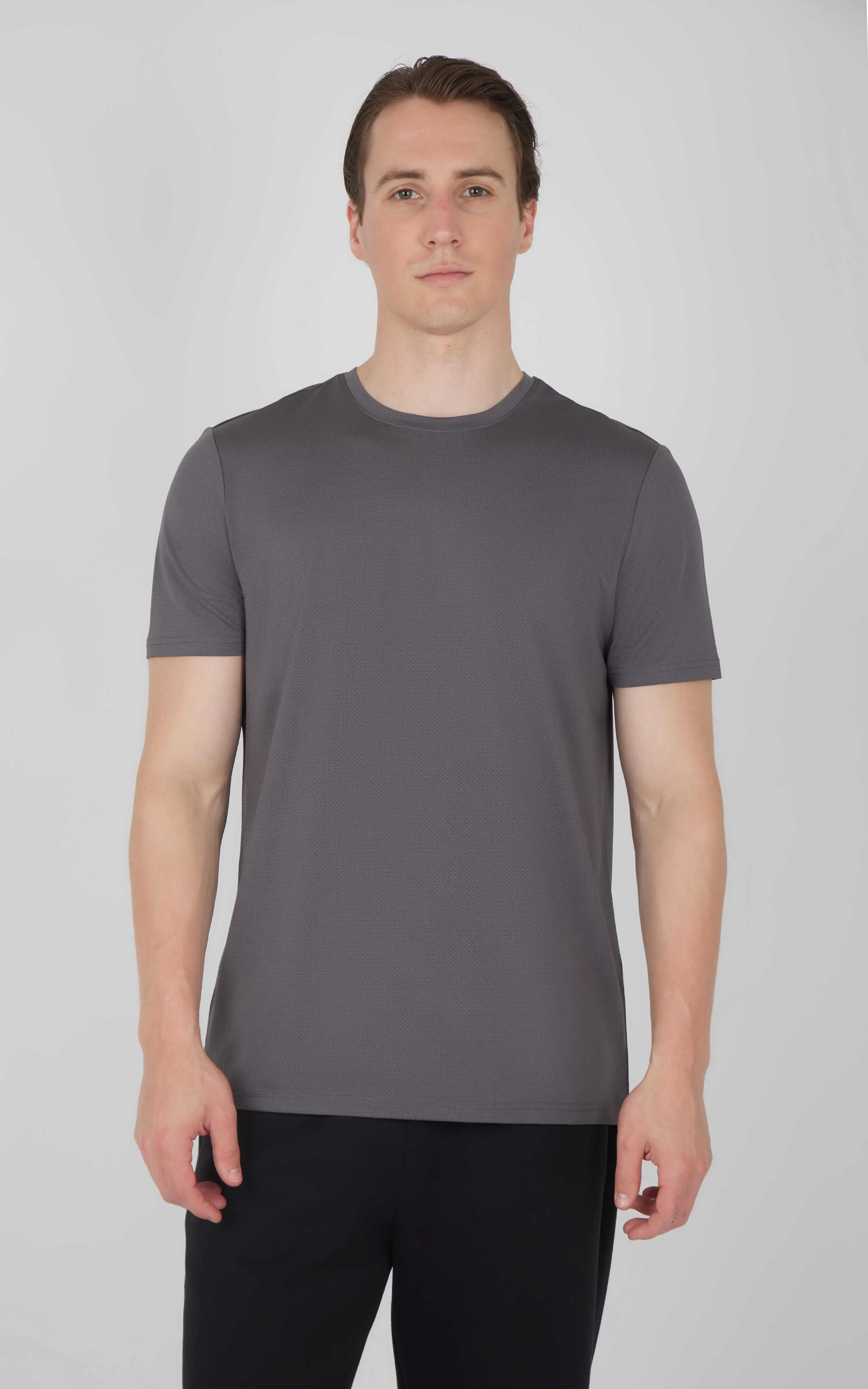 Men's Pique Track Short Sleeve Crew Neck T-Shirt