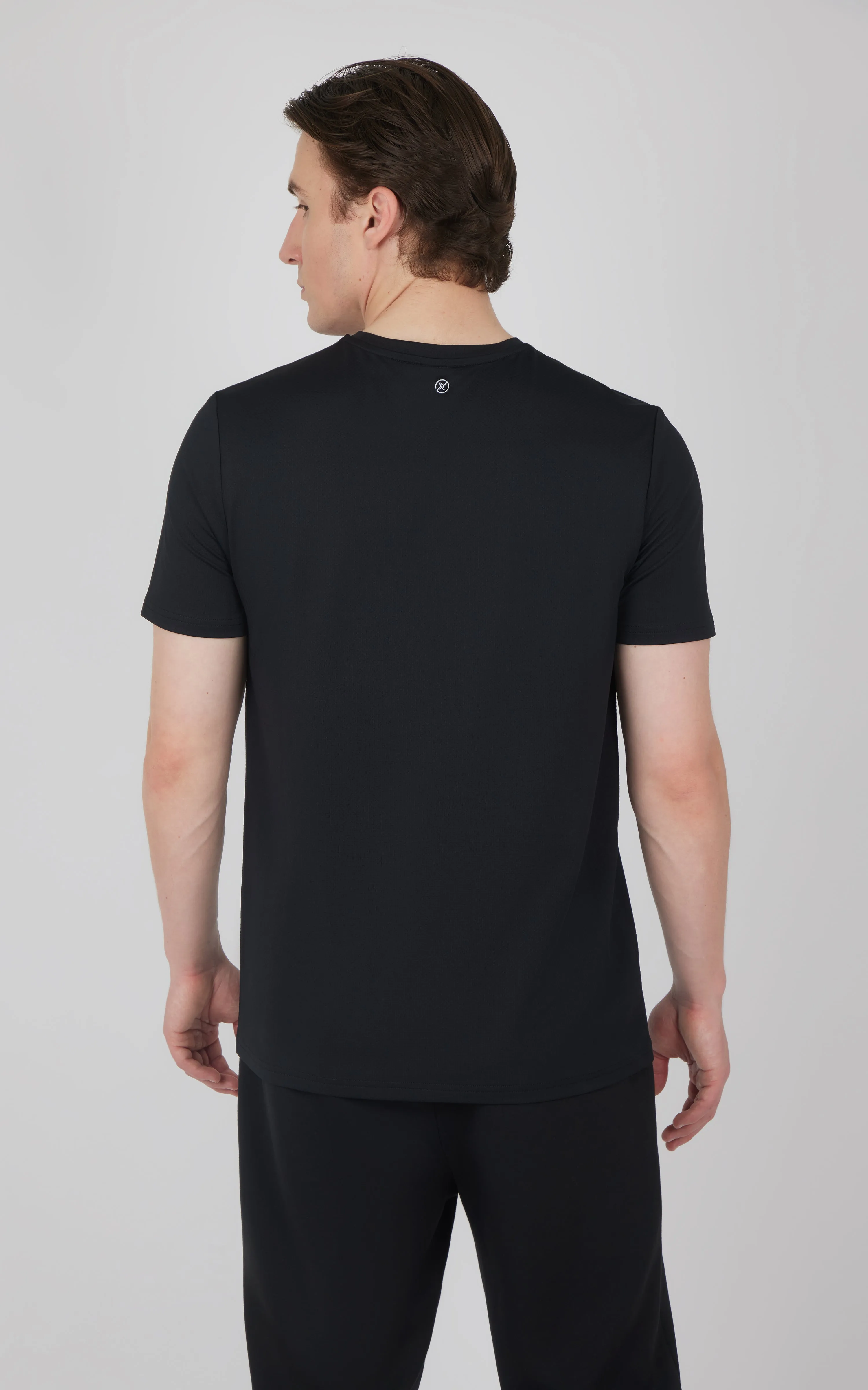 Men's Pique Track Short Sleeve Crew Neck T-Shirt