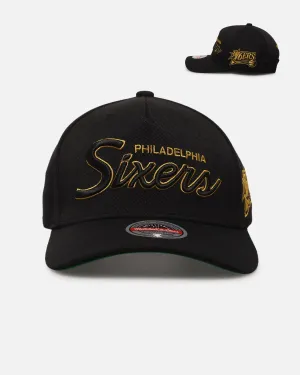 Mitchell & Ness Philadelphia 76ers 'Team Script' MVP Snapback Black/Gold