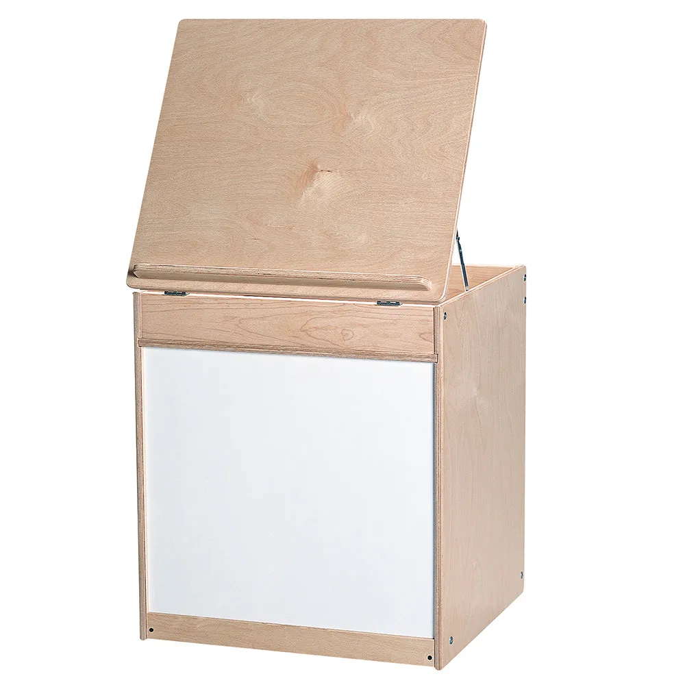 Mobile Big Book Display with Write & Wipe Panel and Storage Compartments