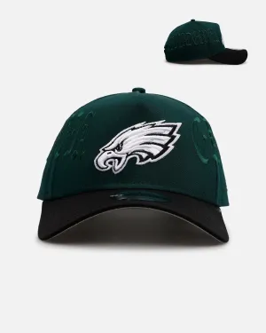 New Era Philadelphia Eagles 'Gothic Script Two Tone' 9FORTY A-Frame Snapback Dark Green/Black