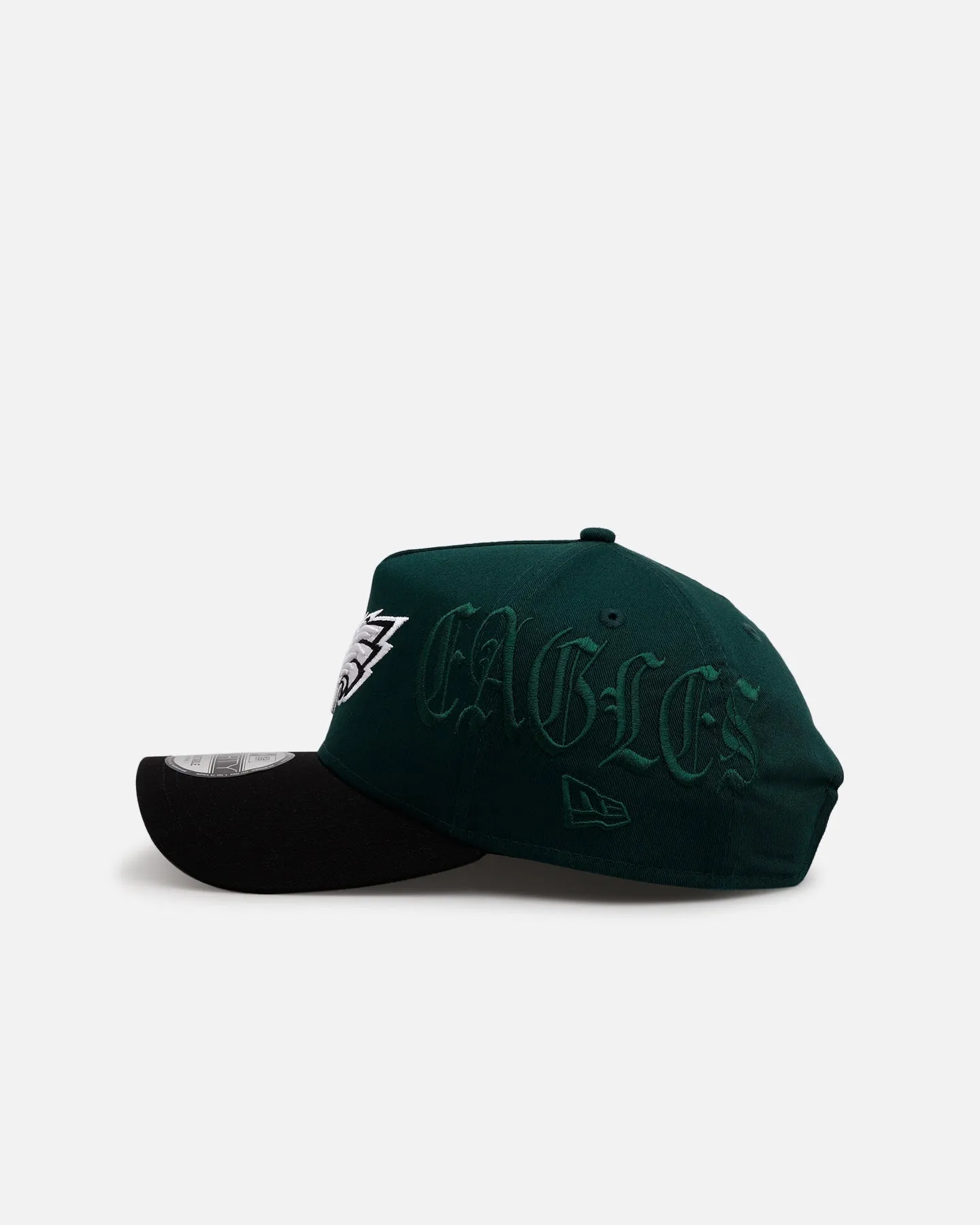 New Era Philadelphia Eagles 'Gothic Script Two Tone' 9FORTY A-Frame Snapback Dark Green/Black