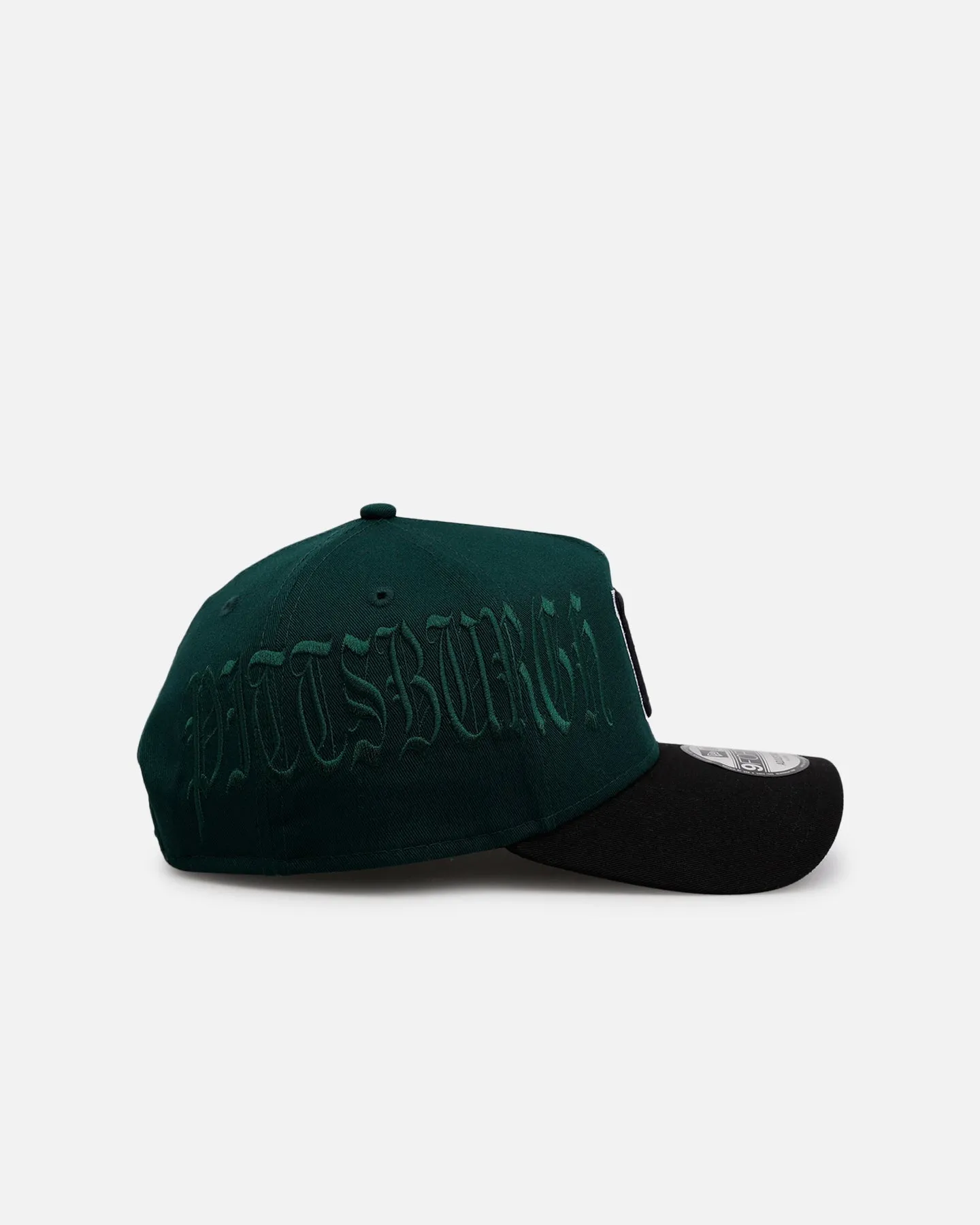 New Era Pittsburgh Pirates 'Gothic Script Two Tone' 9FORTY A-Frame Snapback Dark Green/Black