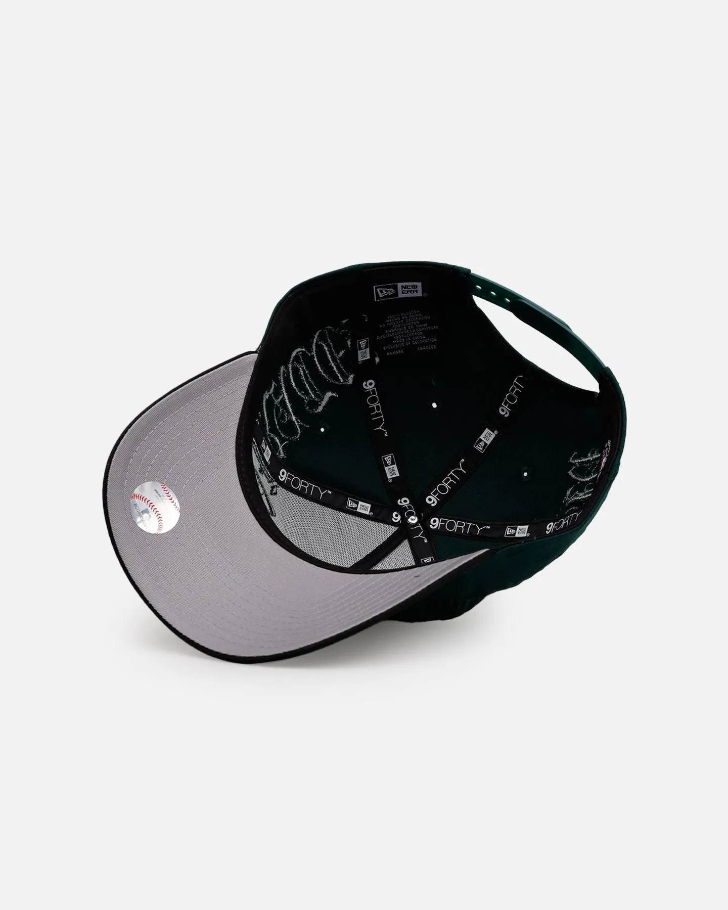 New Era Pittsburgh Pirates 'Gothic Script Two Tone' 9FORTY A-Frame Snapback Dark Green/Black