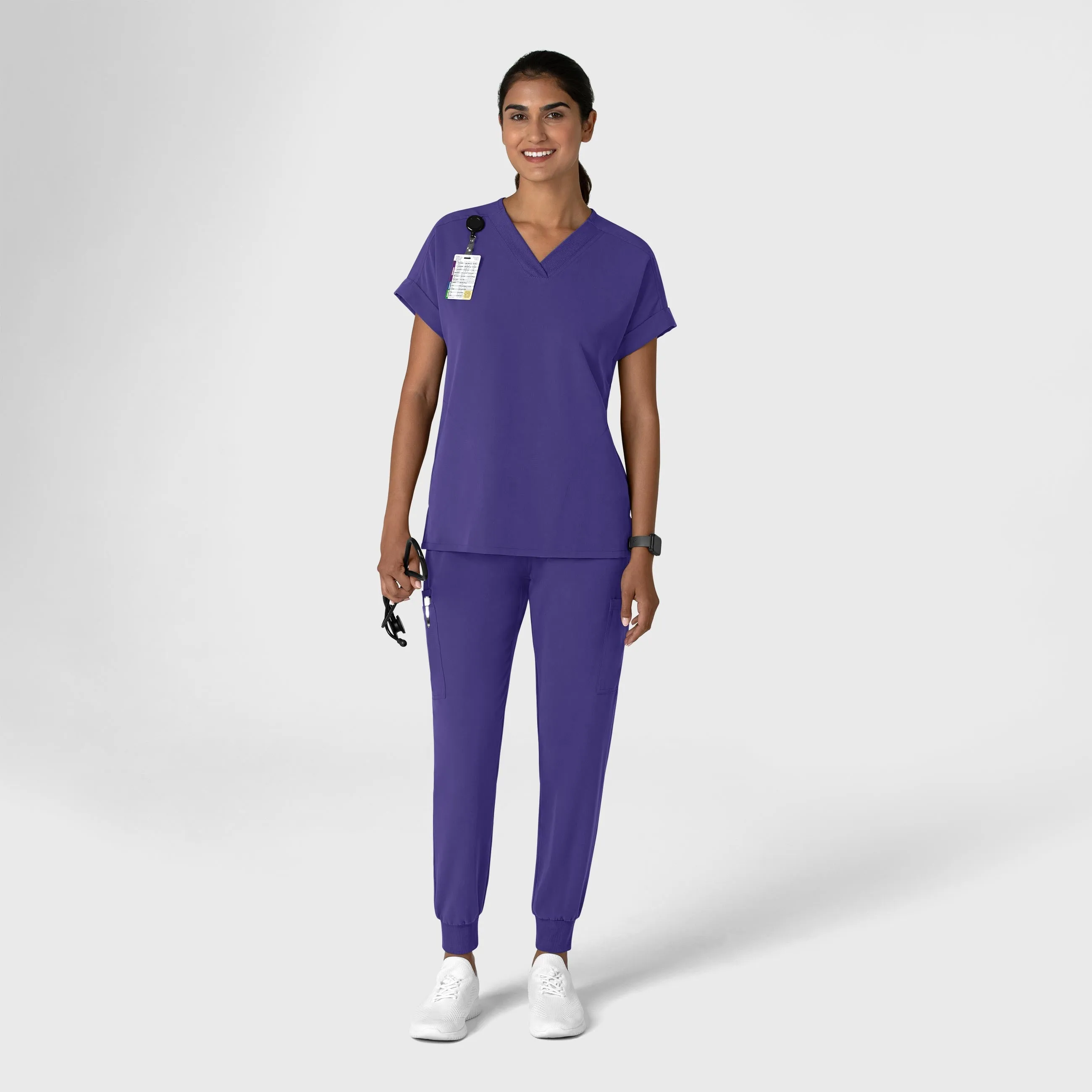 Nova Women's Jogger Utility Scrub Pant - Grape