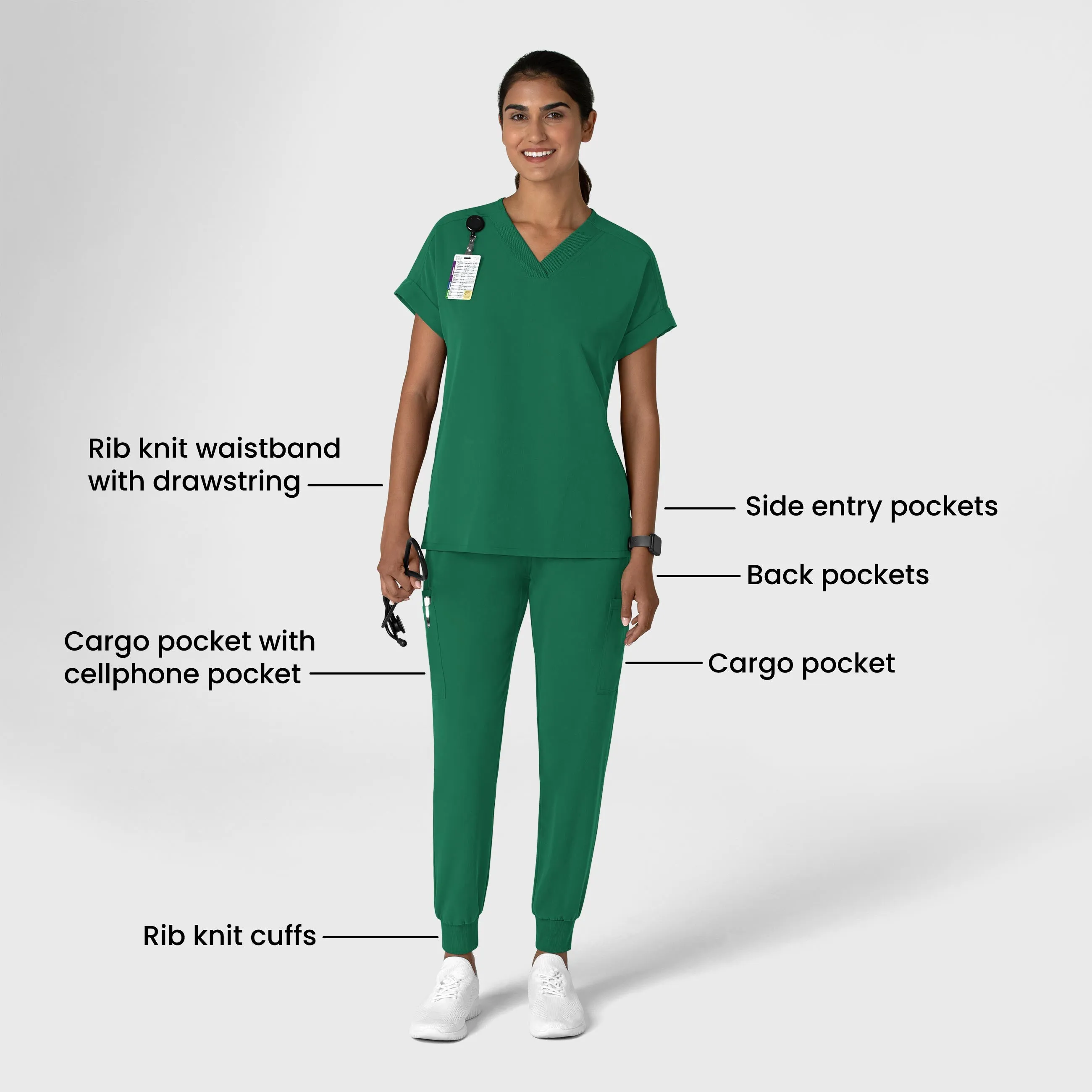 Nova Women's Jogger Utility Scrub Pant - Hunter