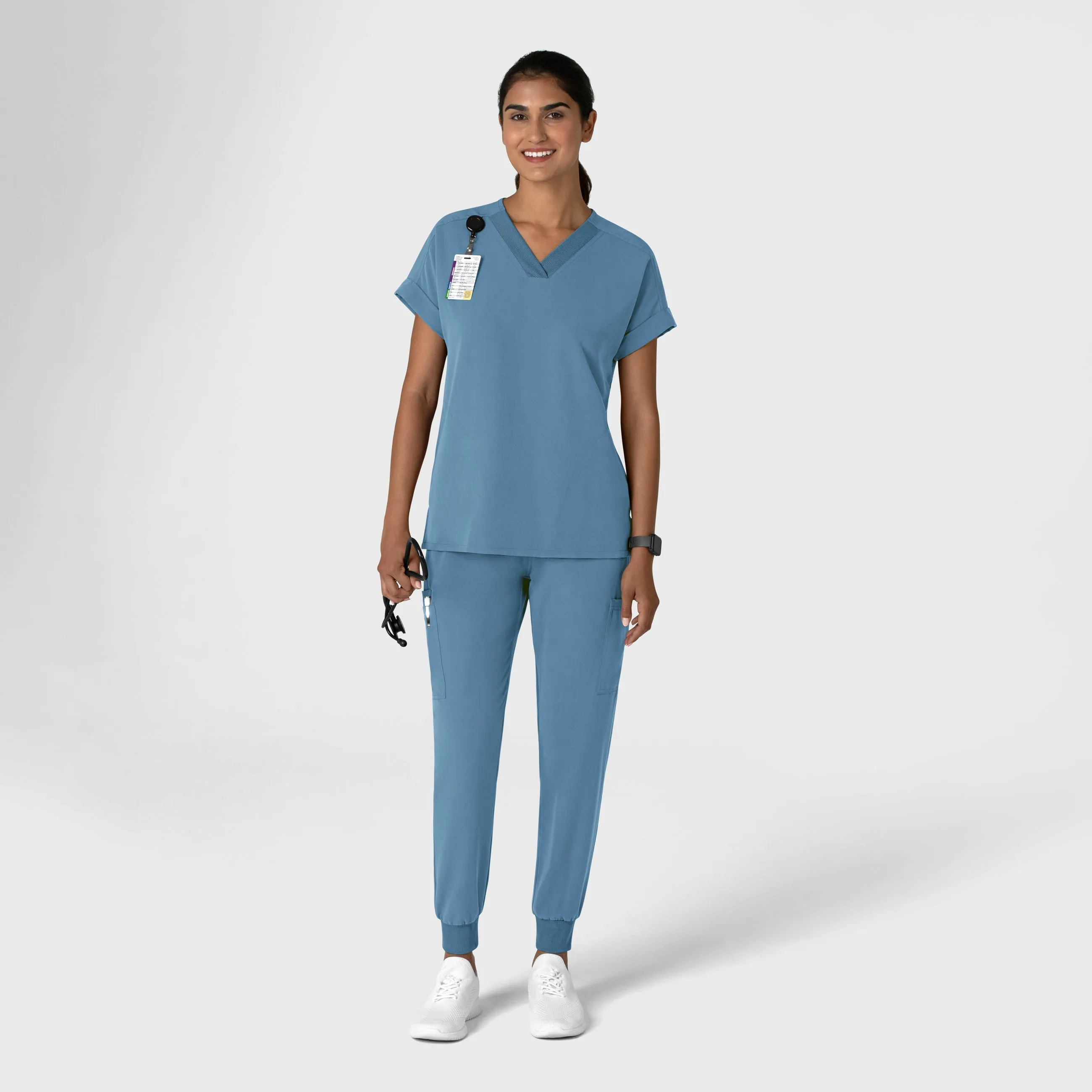 Nova Women's Jogger Utility Scrub Pant - Pacific Blue