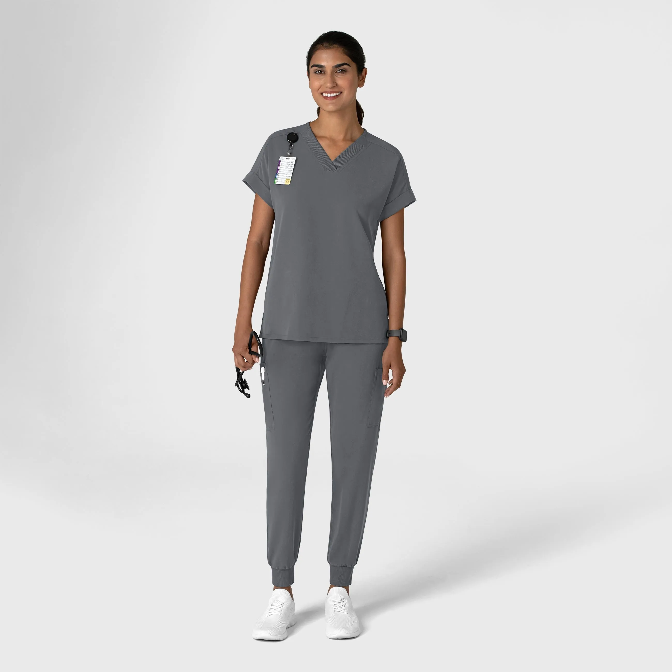 Nova Women's Jogger Utility Scrub Pant - Pewter