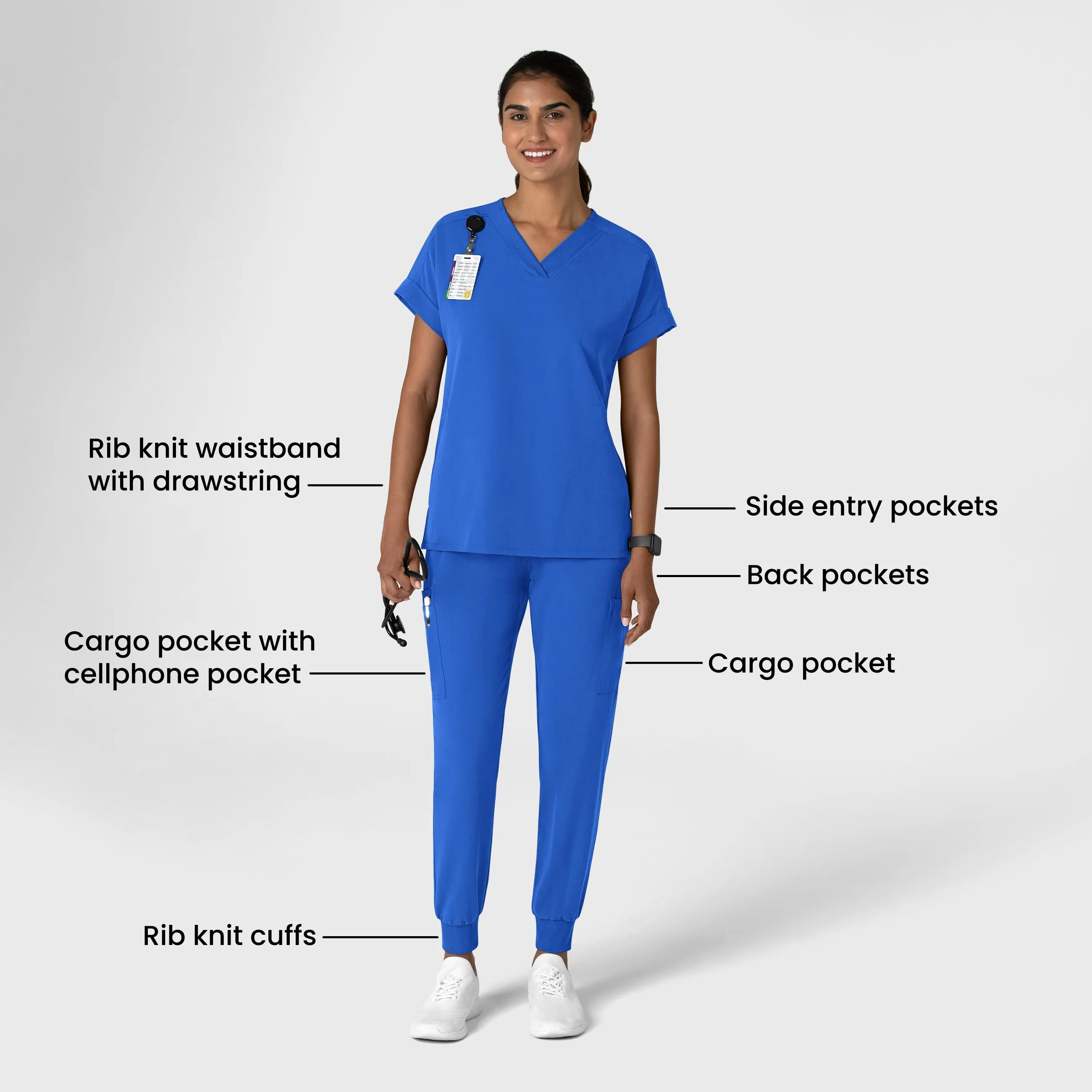 Nova Women's Jogger Utility Scrub Pant - Royal