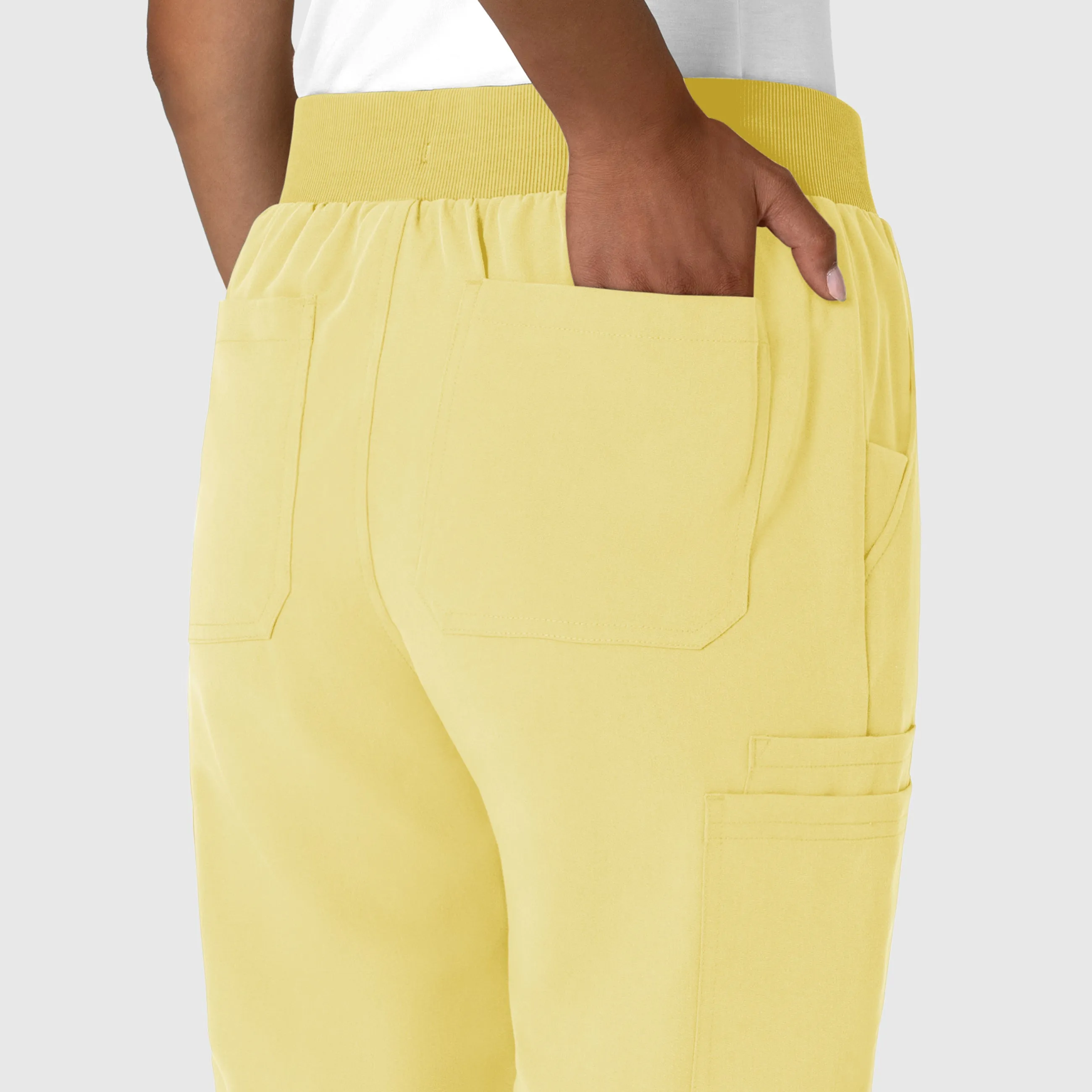 Nova Women's Jogger Utility Scrub Pant - Sunshine Yellow