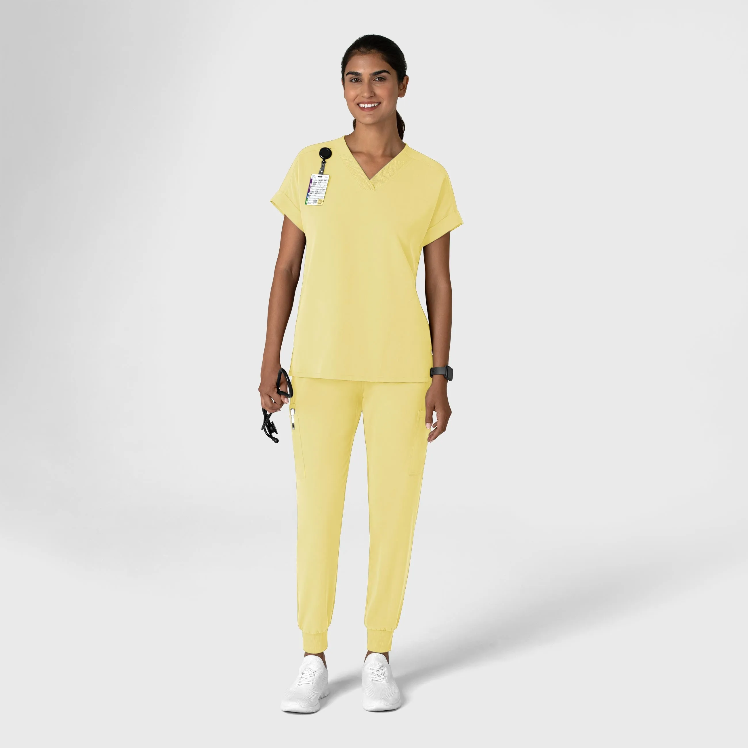 Nova Women's Jogger Utility Scrub Pant - Sunshine Yellow