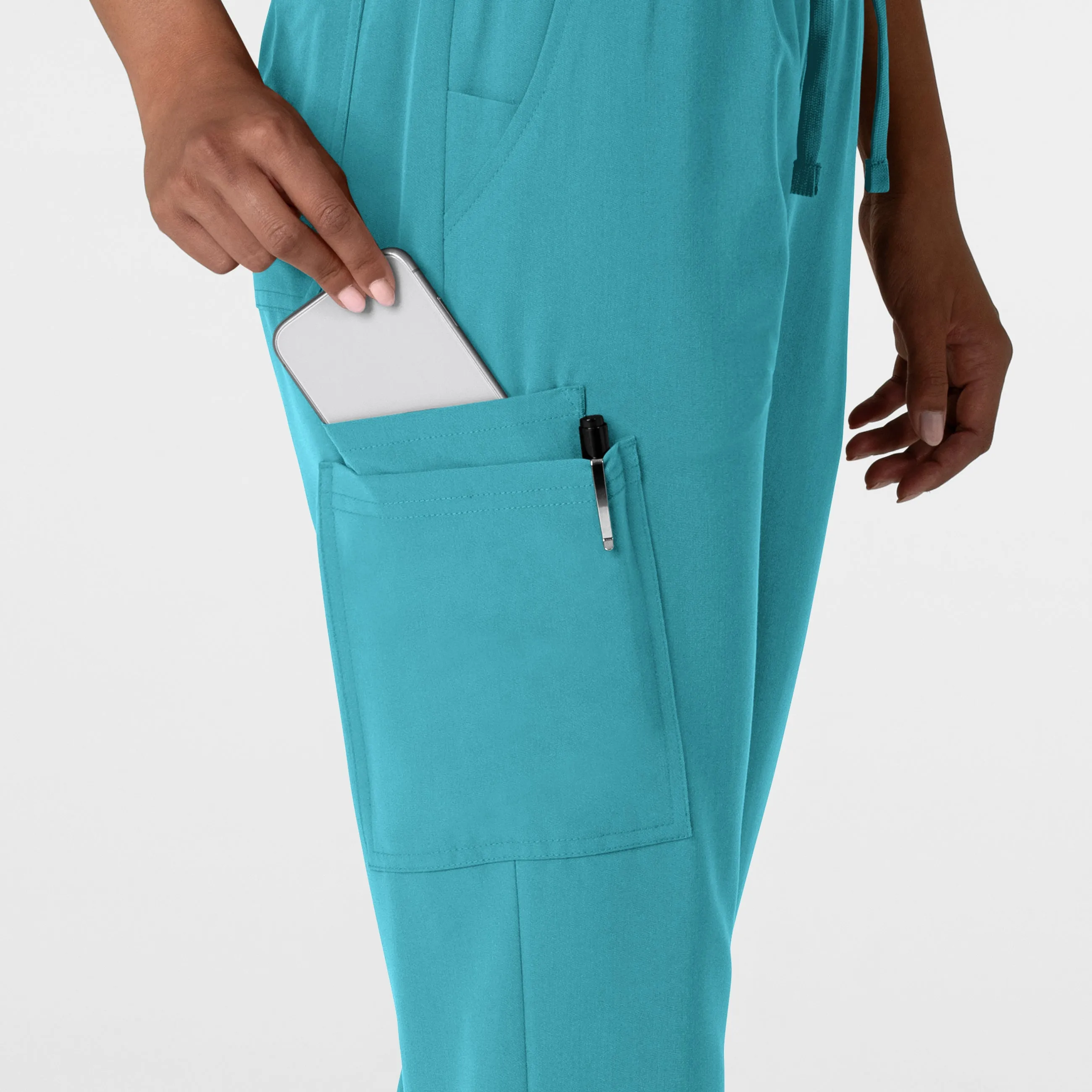 Nova Women's Jogger Utility Scrub Pant - Teal Blue