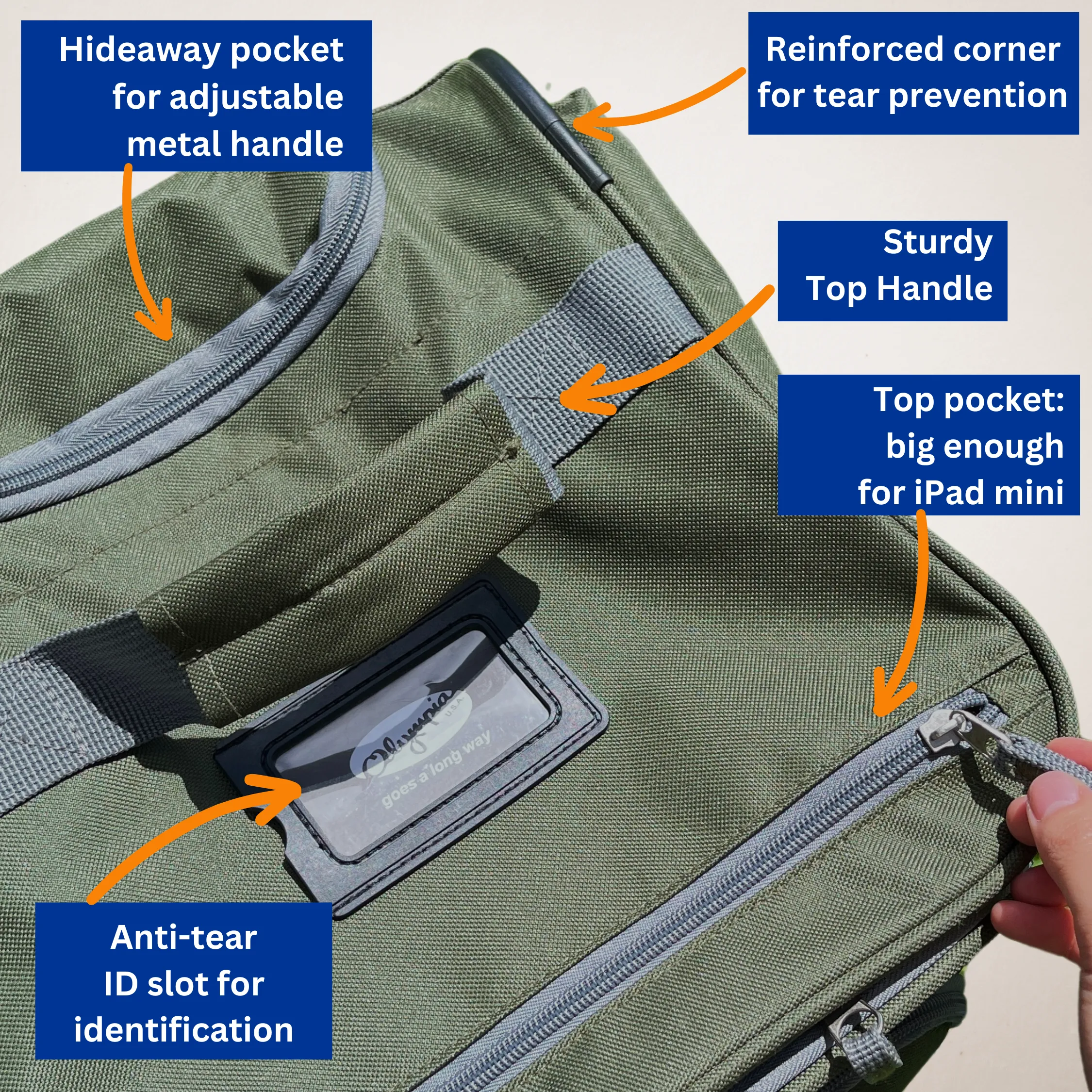 Olympia 8 Pocket Rolling Duffel 29" Large Size