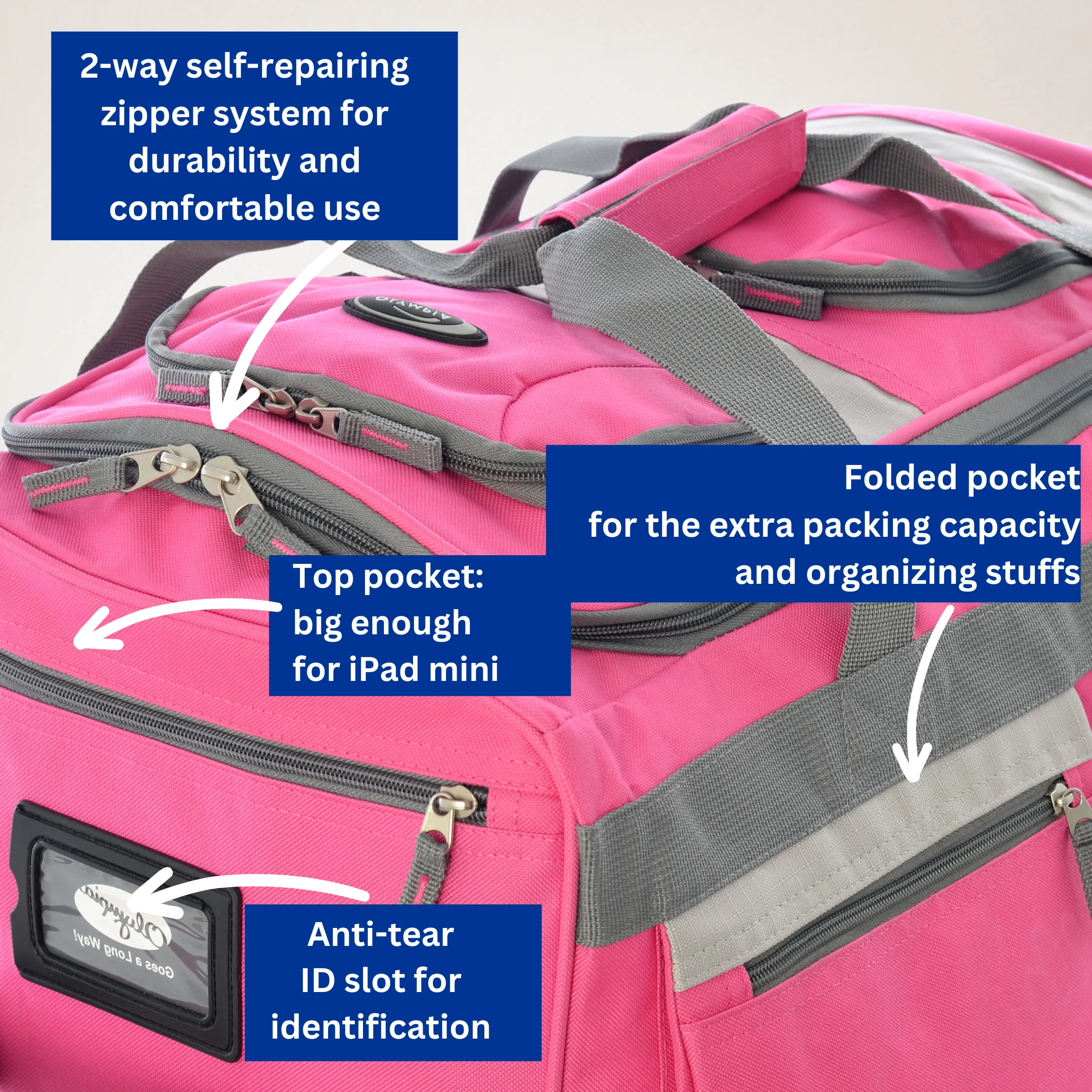 Olympia 8 Pocket Rolling Duffel 29" Large Size