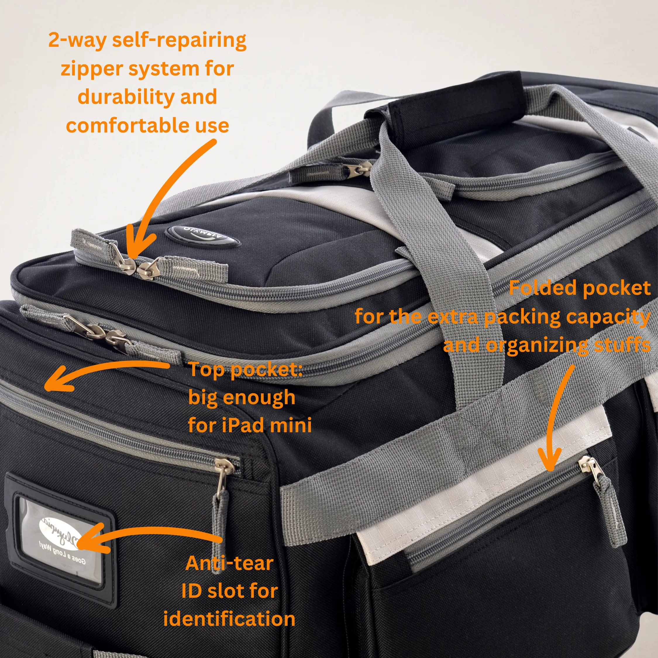 Olympia 8 Pocket Rolling Duffel 29" Large Size
