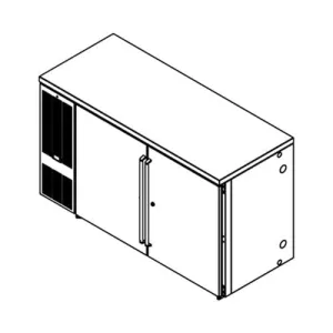 Perlick BBS60 Refrigerated Back Bar Cabinet, Two Section, 60"