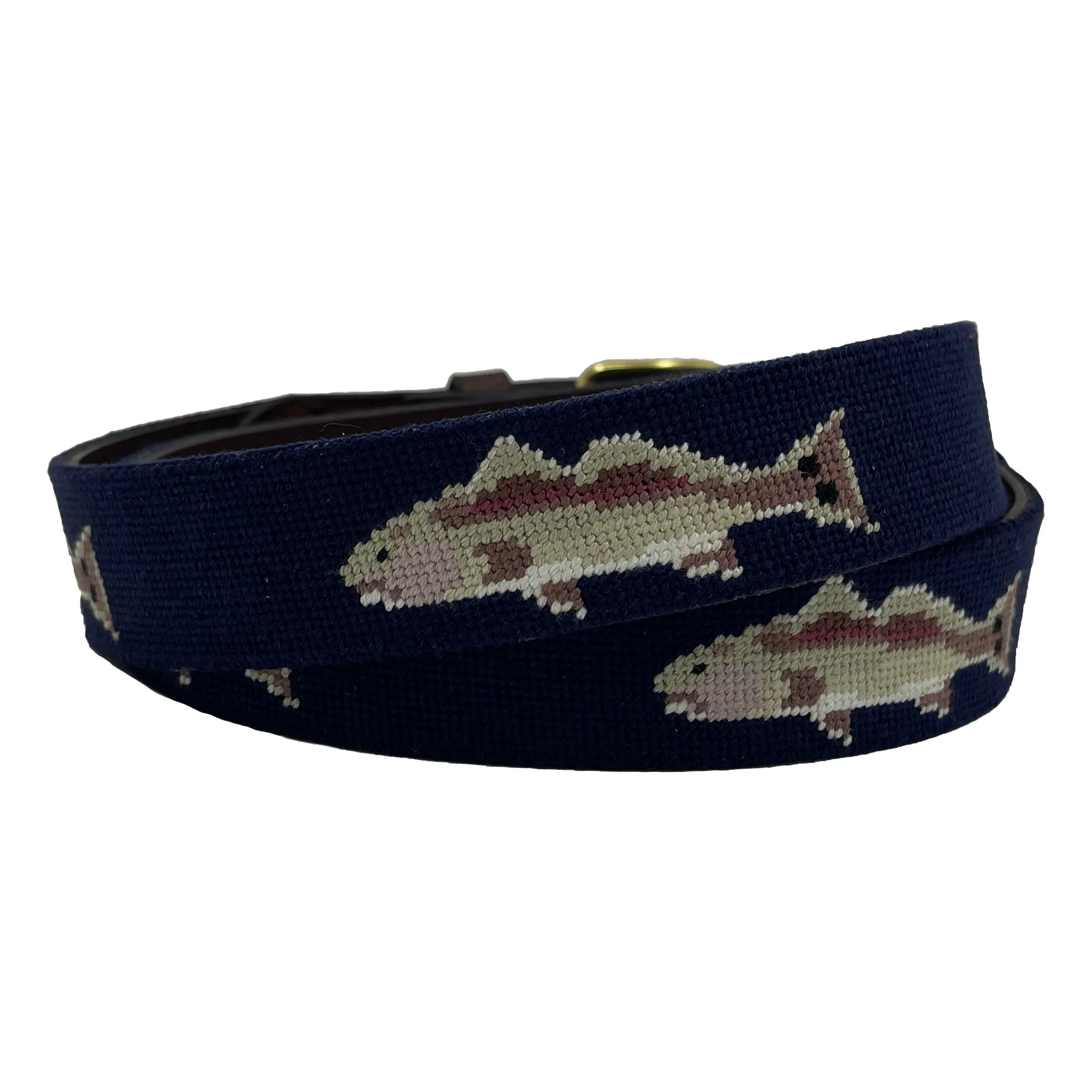 Redfish Fishing Needlepoint Belt