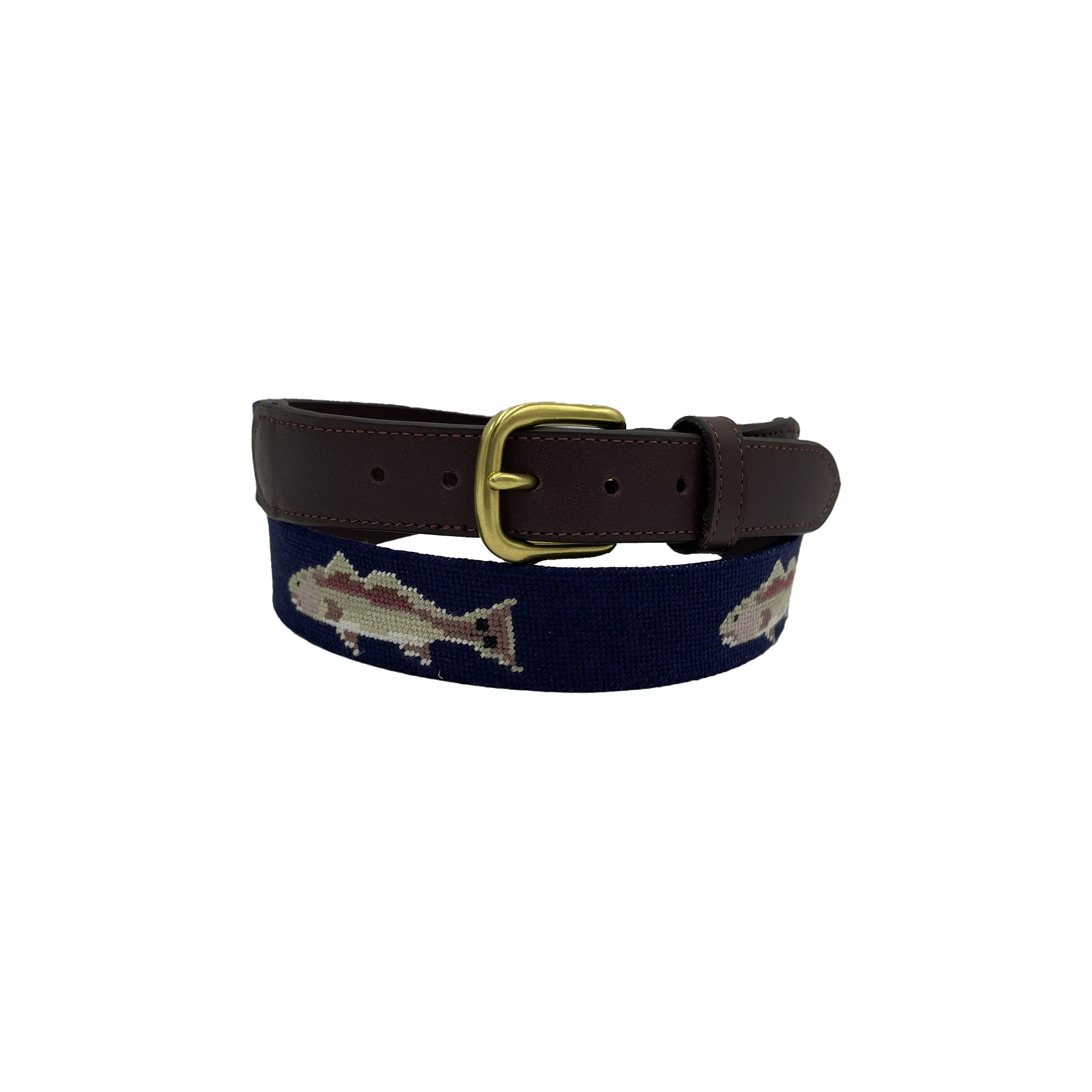 Redfish Fishing Needlepoint Belt