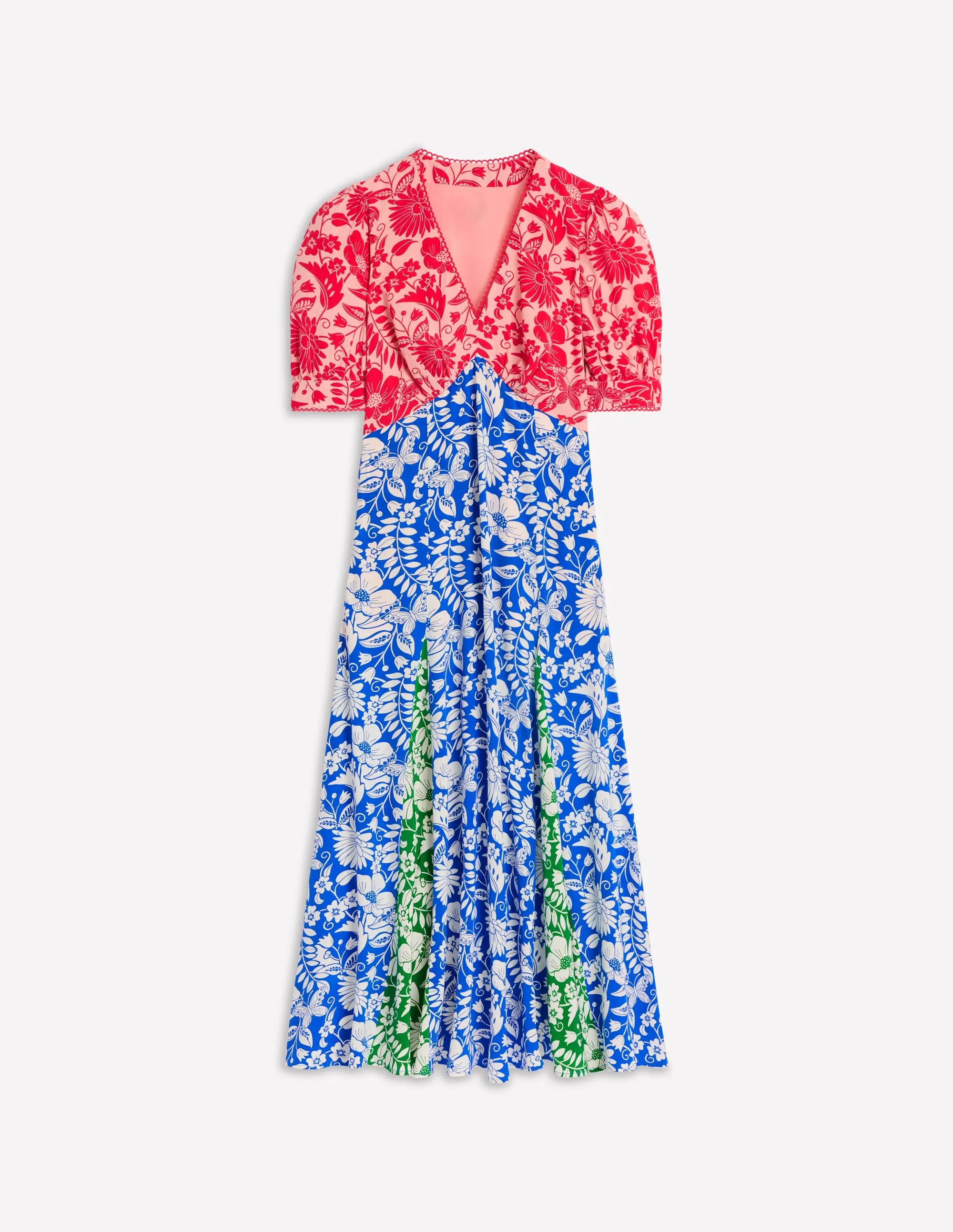 Rosie Godet Tea Dress-Multi. Wildflower Trail
