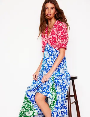 Rosie Godet Tea Dress-Multi. Wildflower Trail