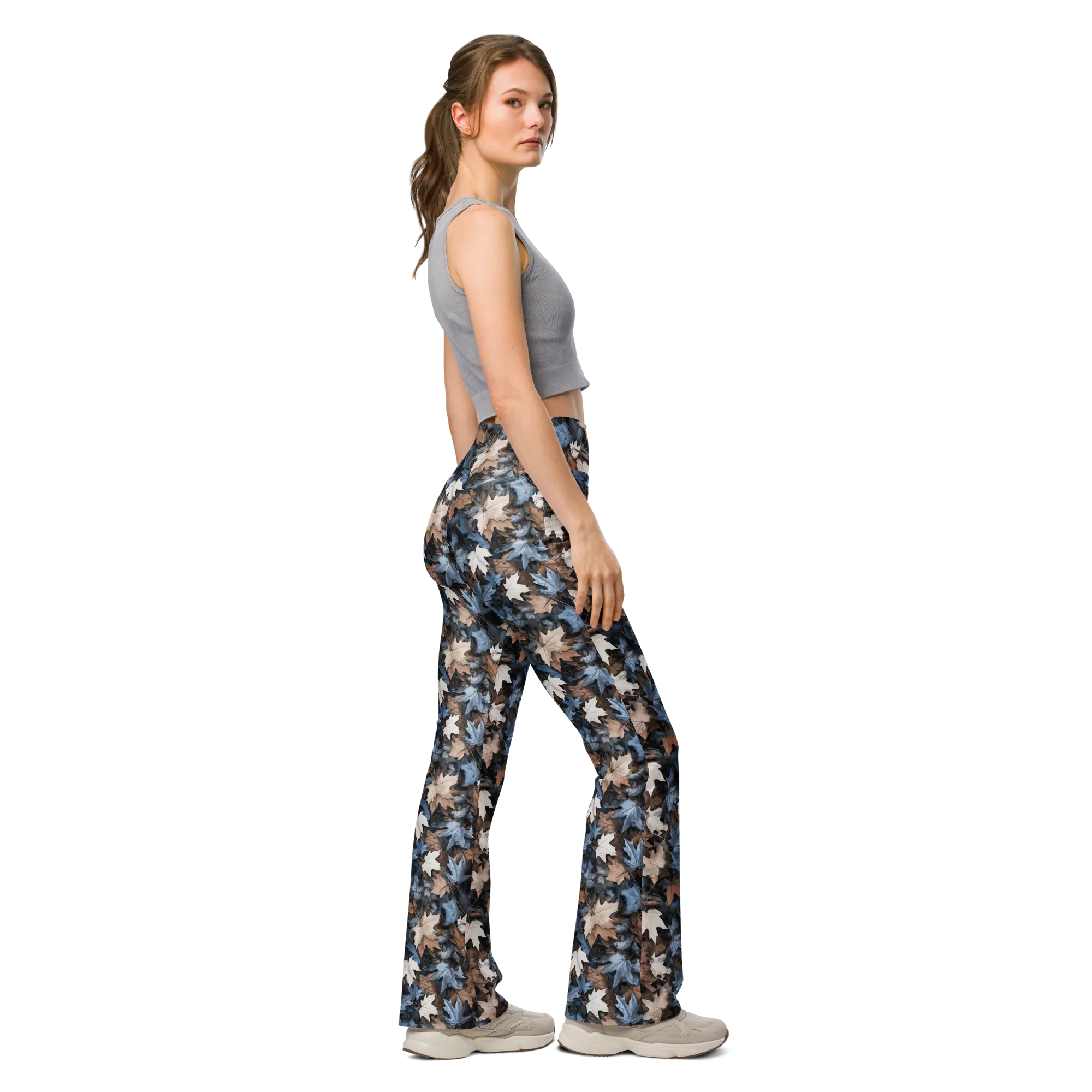 Rustic Leaf Flare Leggings