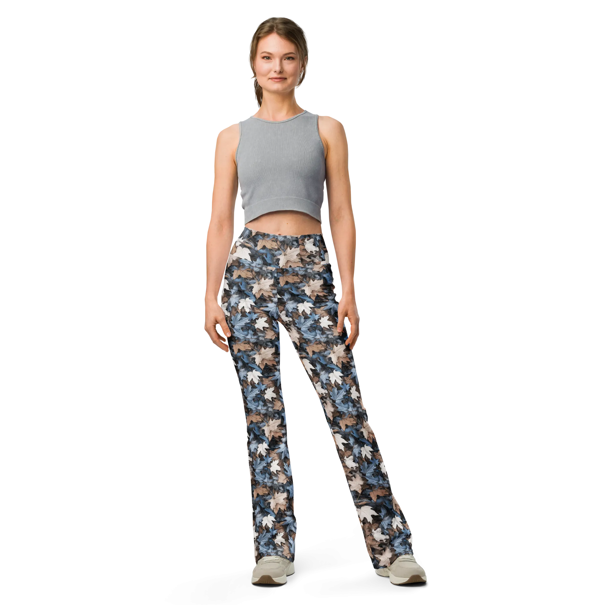Rustic Leaf Flare Leggings